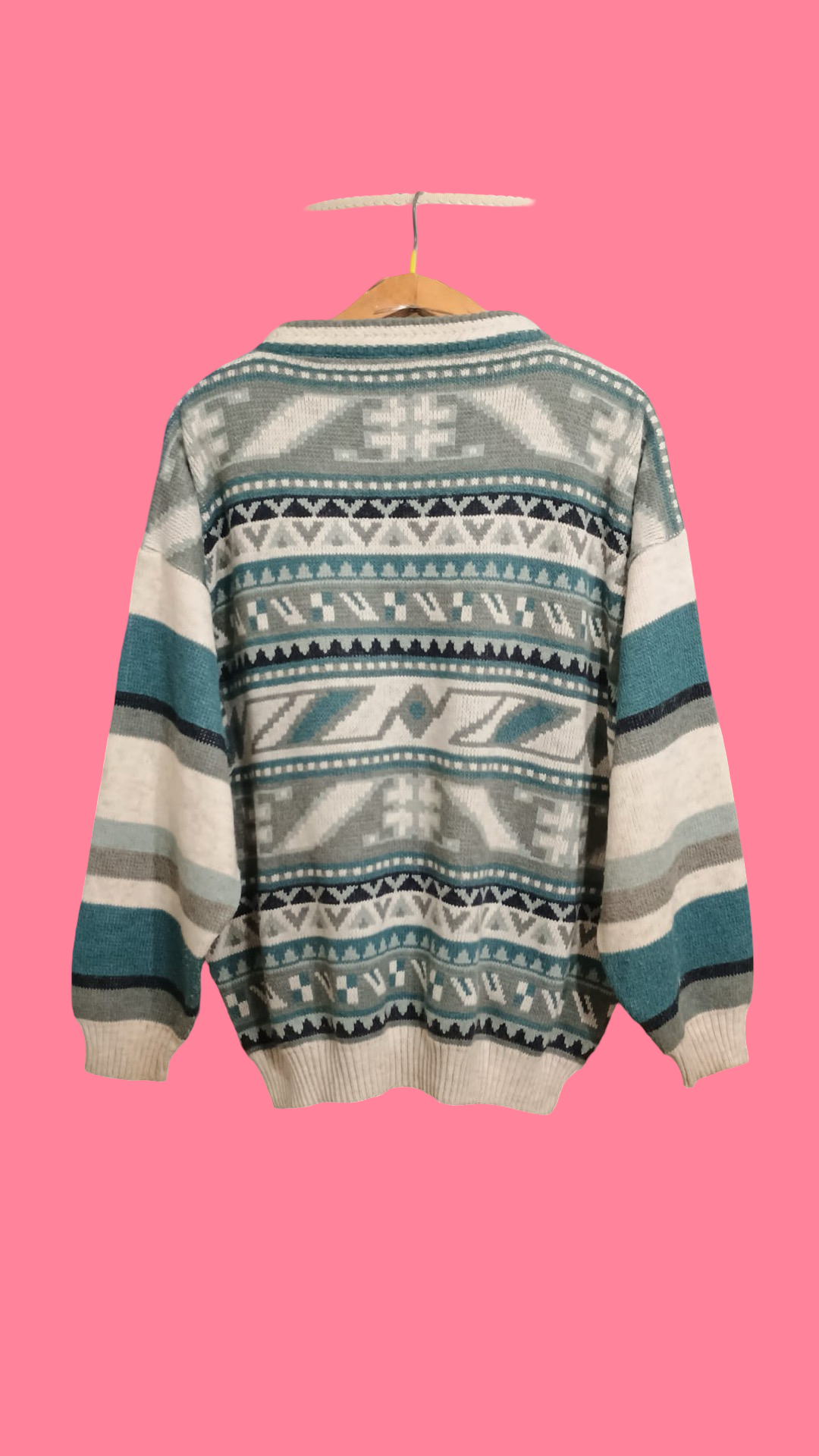 Vintage Multicolor Fantasy 90's Sweater Unisex Size L