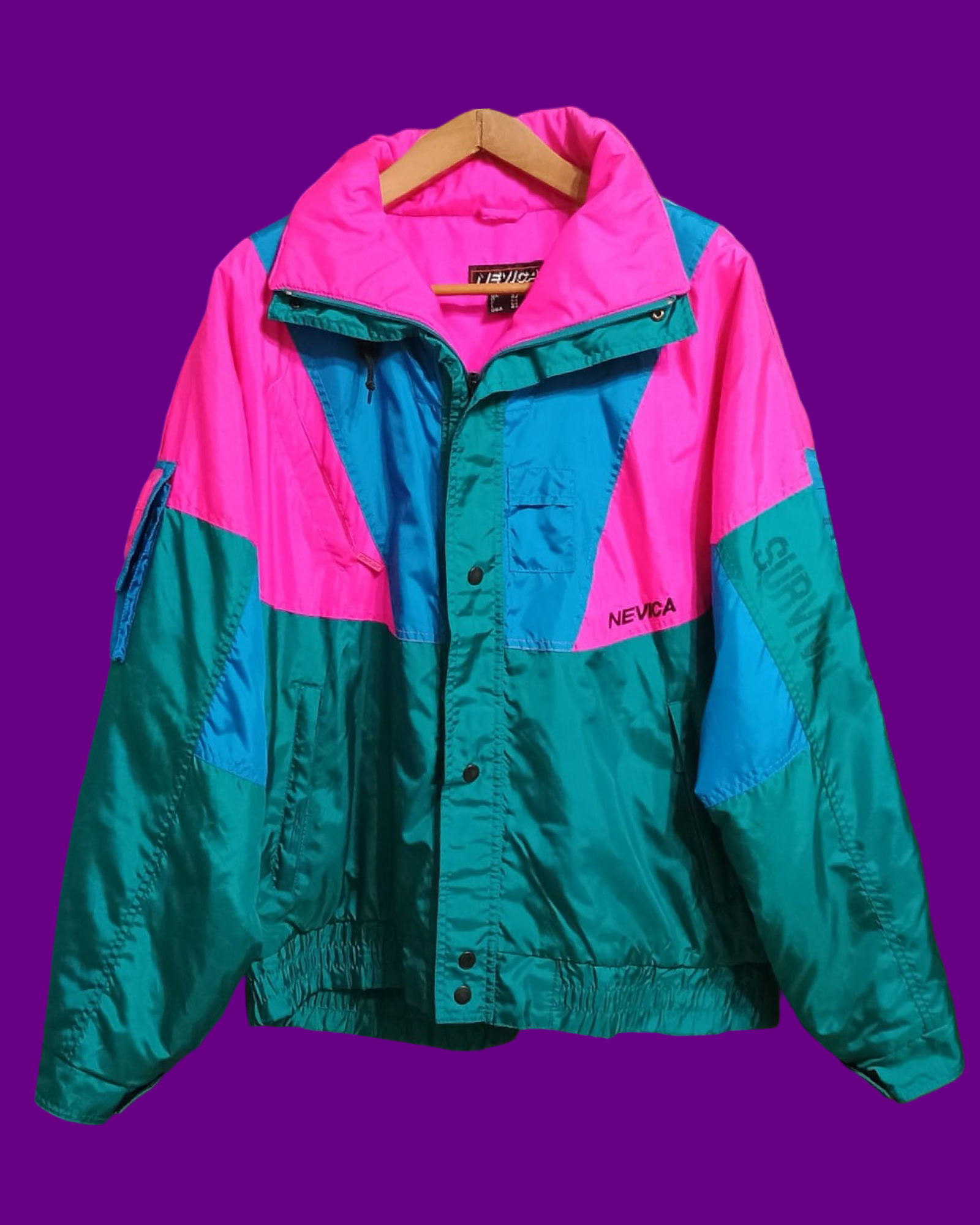 Vintage Multicolor Fantasy 90's Snow Jacket Unisex Size XL