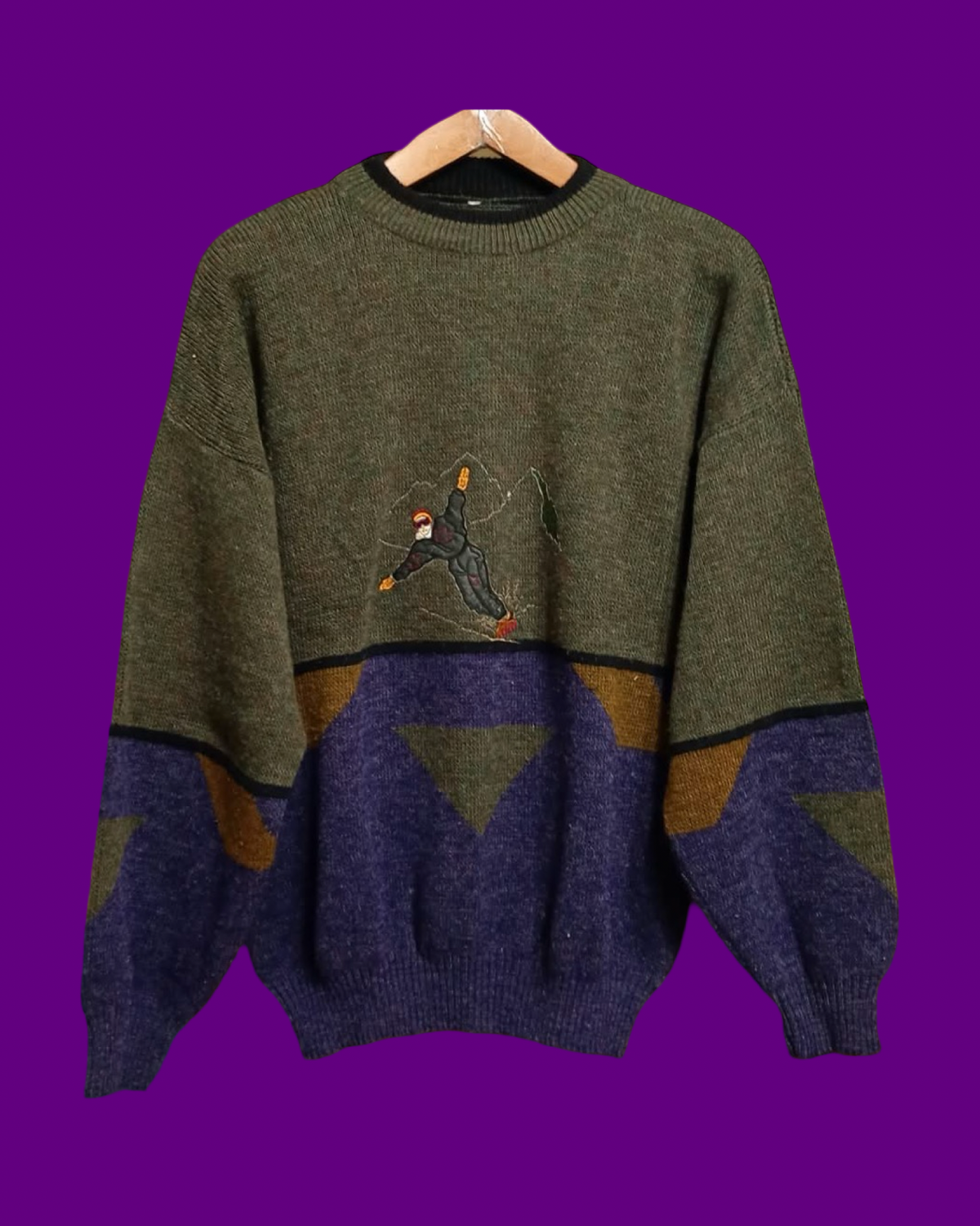 Vintage Multicolor Fantasy 90's Rare Sweater Unisex Size L