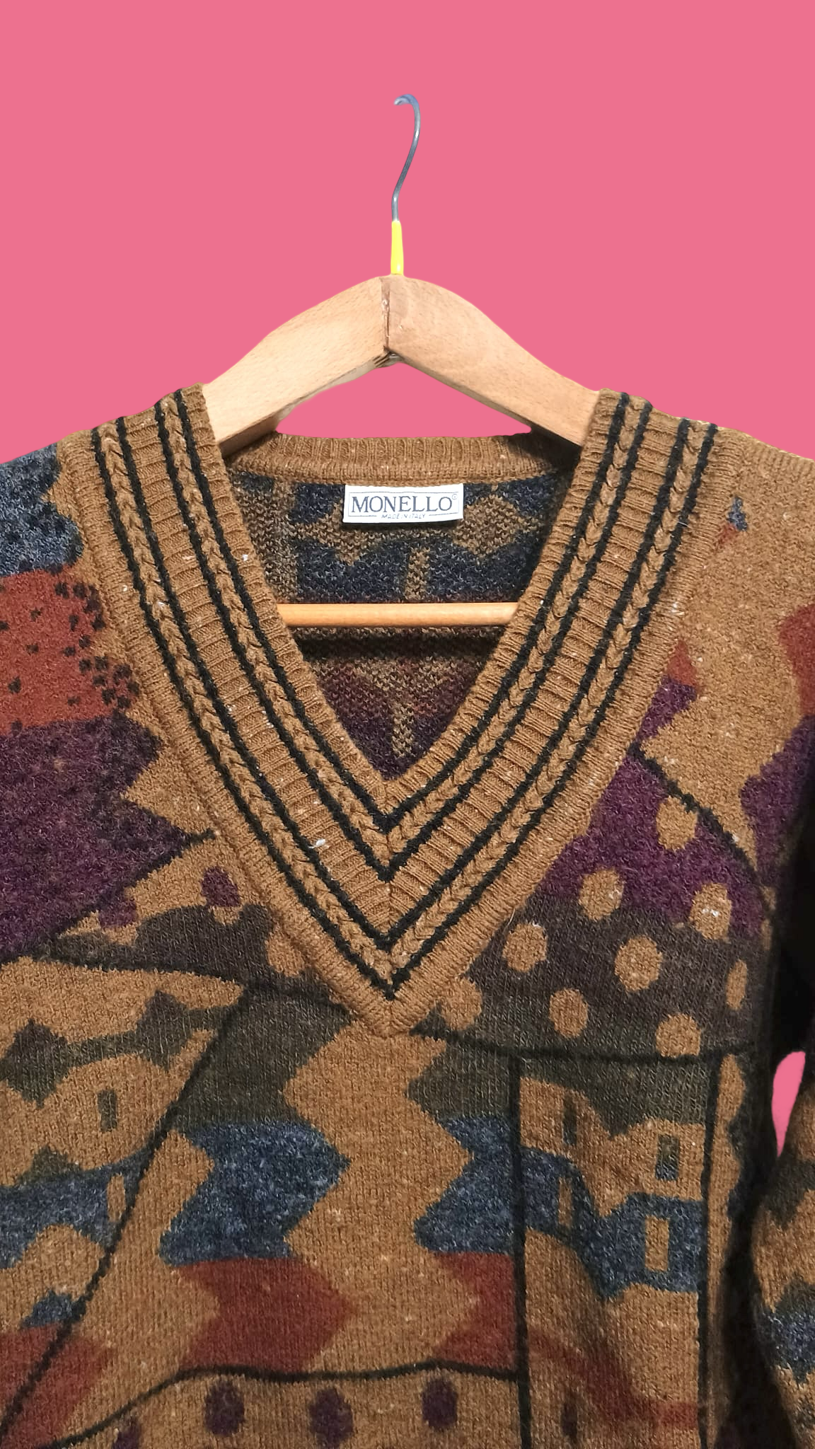 Vintage Multicolor Fantasy 90's Sweater Woman Size S