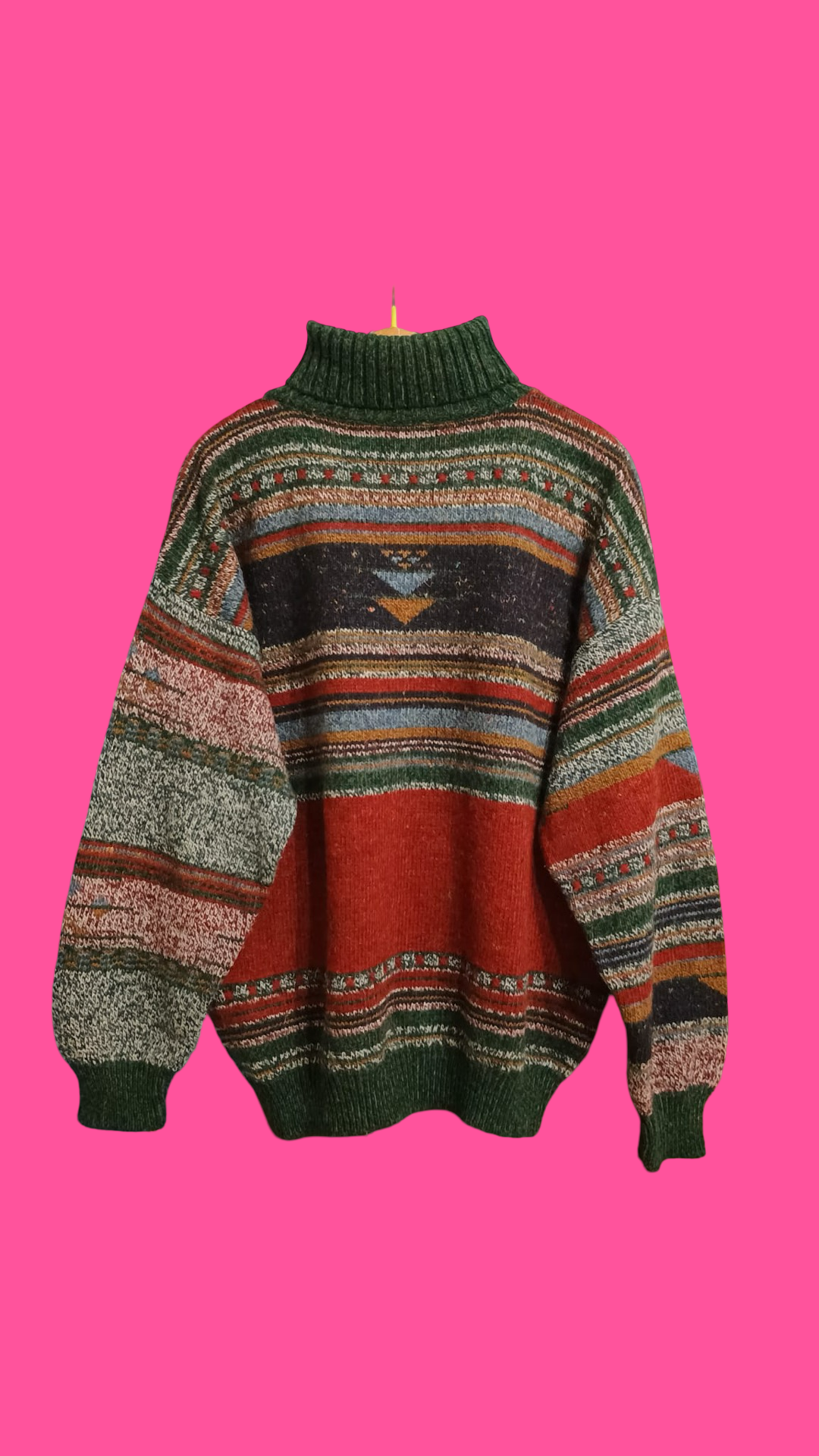 Vintage Multicolor Fantasy 90's Sweater Unisex Size L