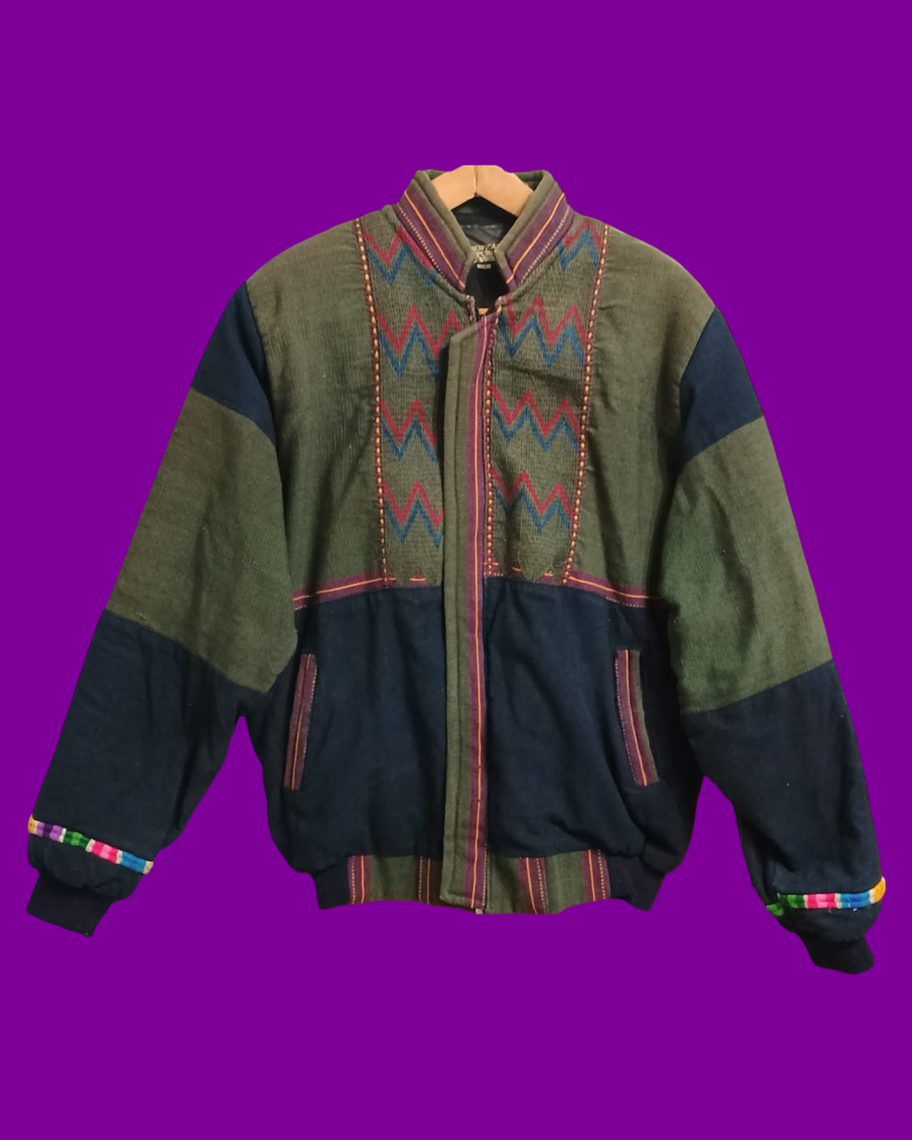 Vintage Brown 90's Spring Velvet Jacket Unisex Size L