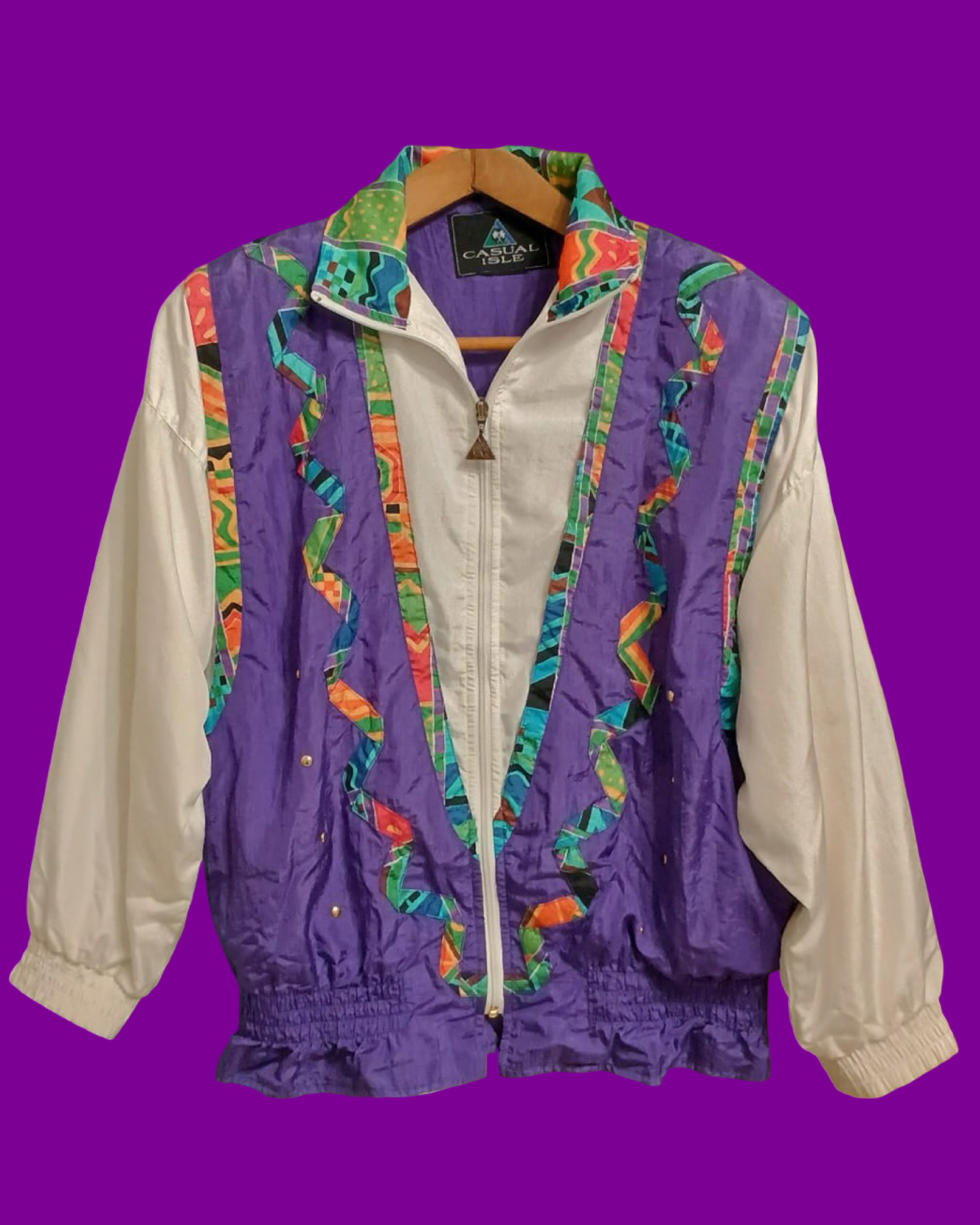 Vintage Multicolor Fantasy 90's Windbreaker Woman Size M