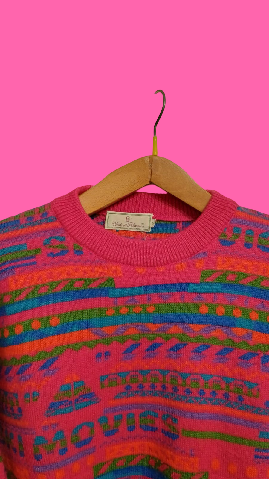 Vintage Multicolor Fantasy 90's Conte of Florence Sweater Woman Size S