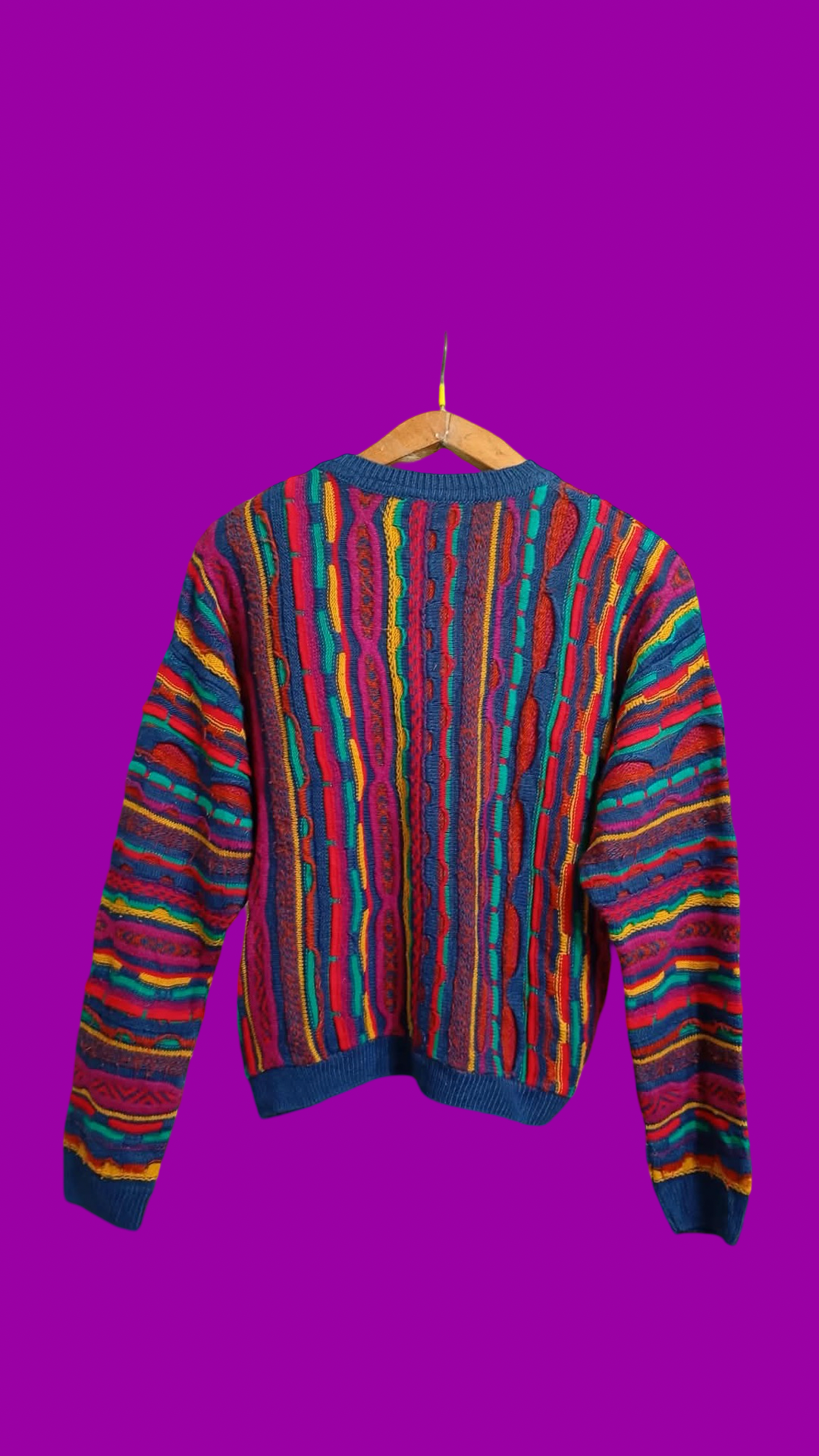 Vintage Multicolor Fantasy 90's Rare Sweater Unisex Size M