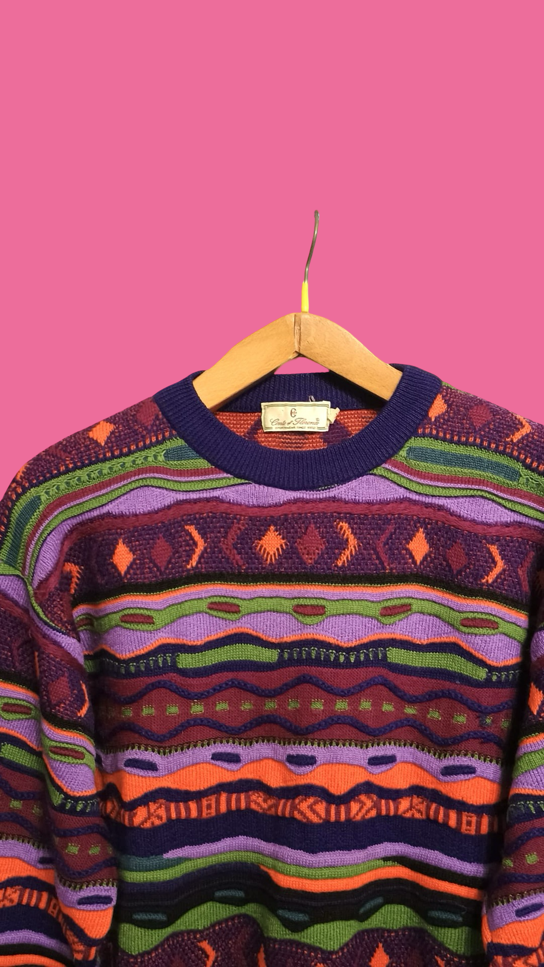 Vintage Multicolor Fantasy 90's Sweater Unisex Size L