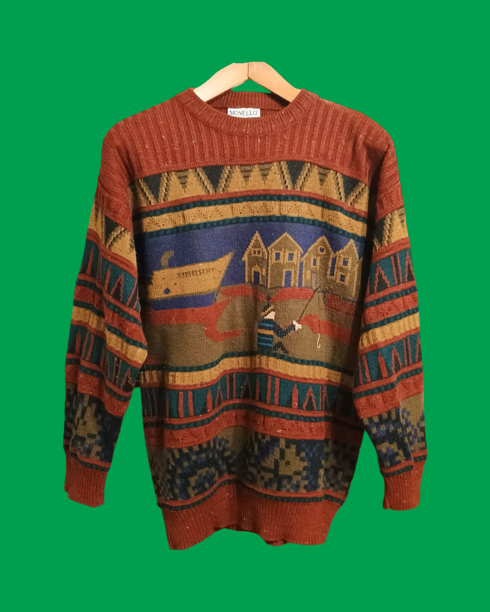 Vintage Multicolor Fantasy 90's Sweater Unisex Size M