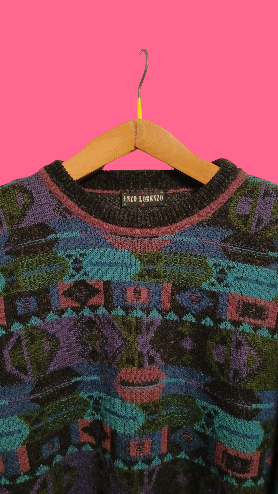 Vintage Multicolor Fantasy 90's Sweater Unisex Size M