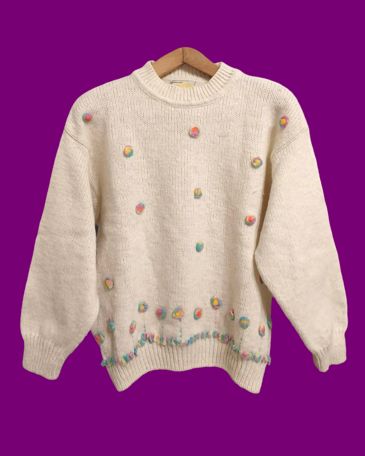 Vintage Multicolor Fantasy 90's Sweater Woman Size M