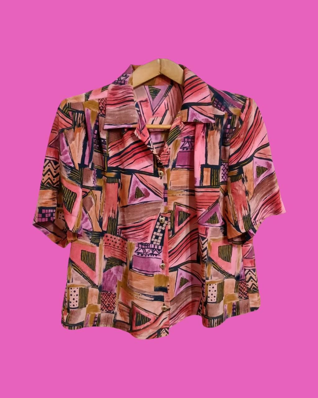 Vintage Multicolor Fantasy 90's Shirt Woman Size M