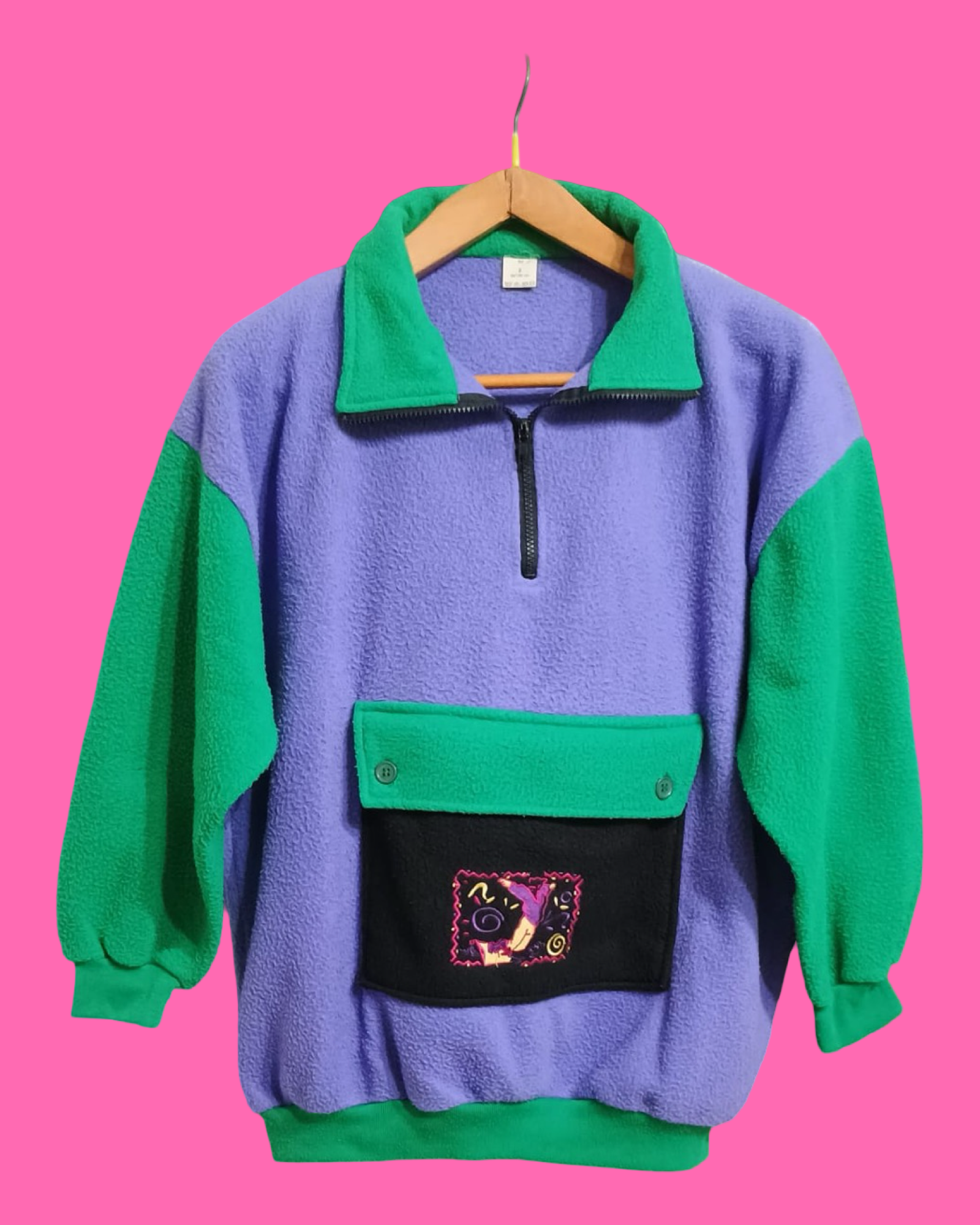 Vintage Multicolor Fantasy 90's Fleece Unisex Size M