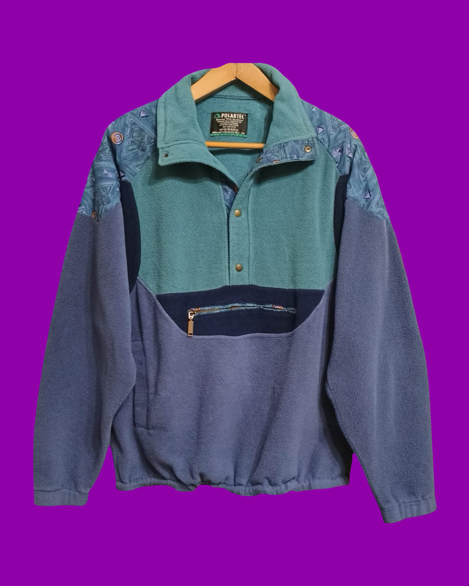 Vintage Multicolor Fantasy 90's Fleece Unisex Size L