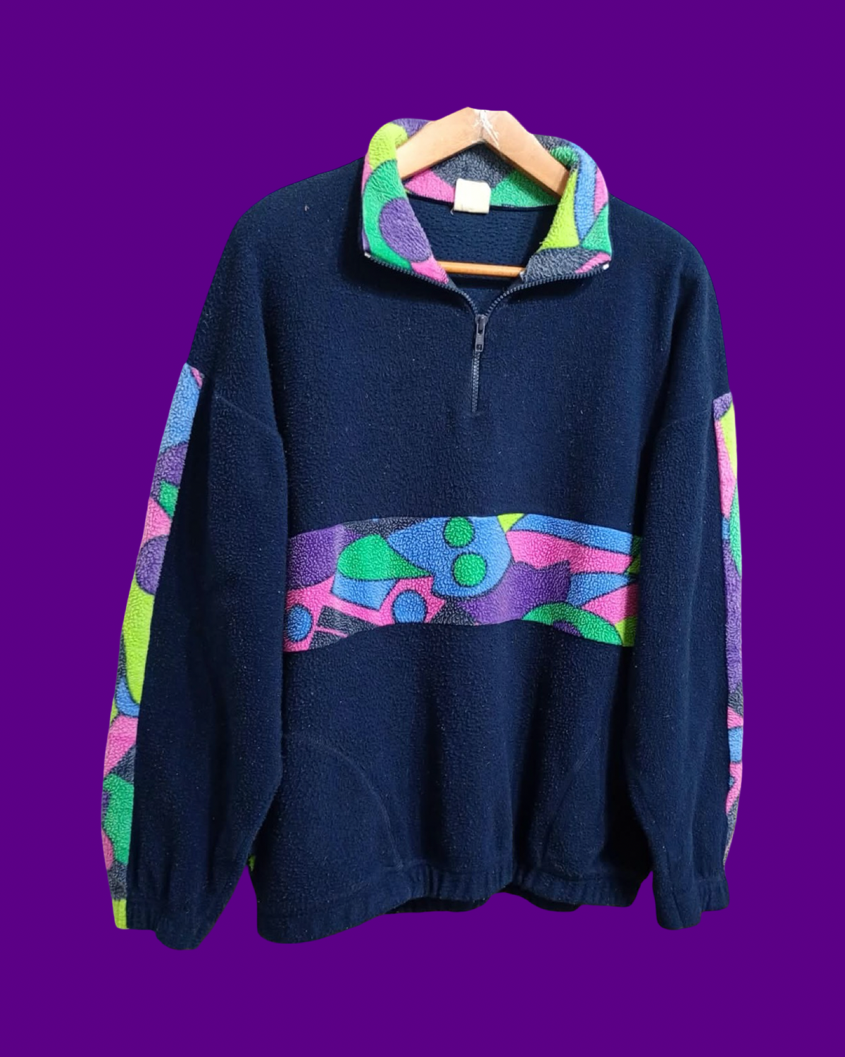 Vintage Multicolor Fantasy 90's Fleece Unisex Size L