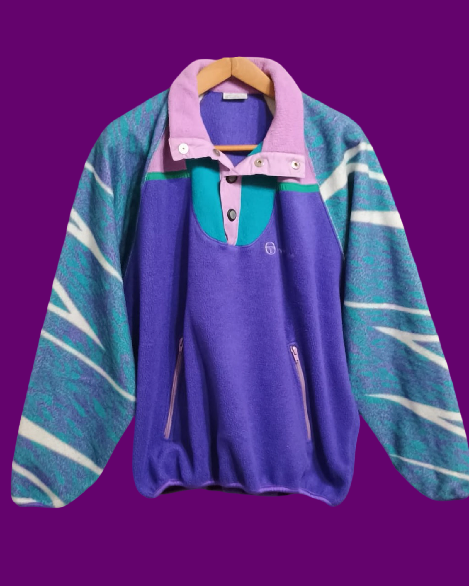 Vintage Multicolor Fantasy 90's Sergio Tacchini Fleece Unisex Size L