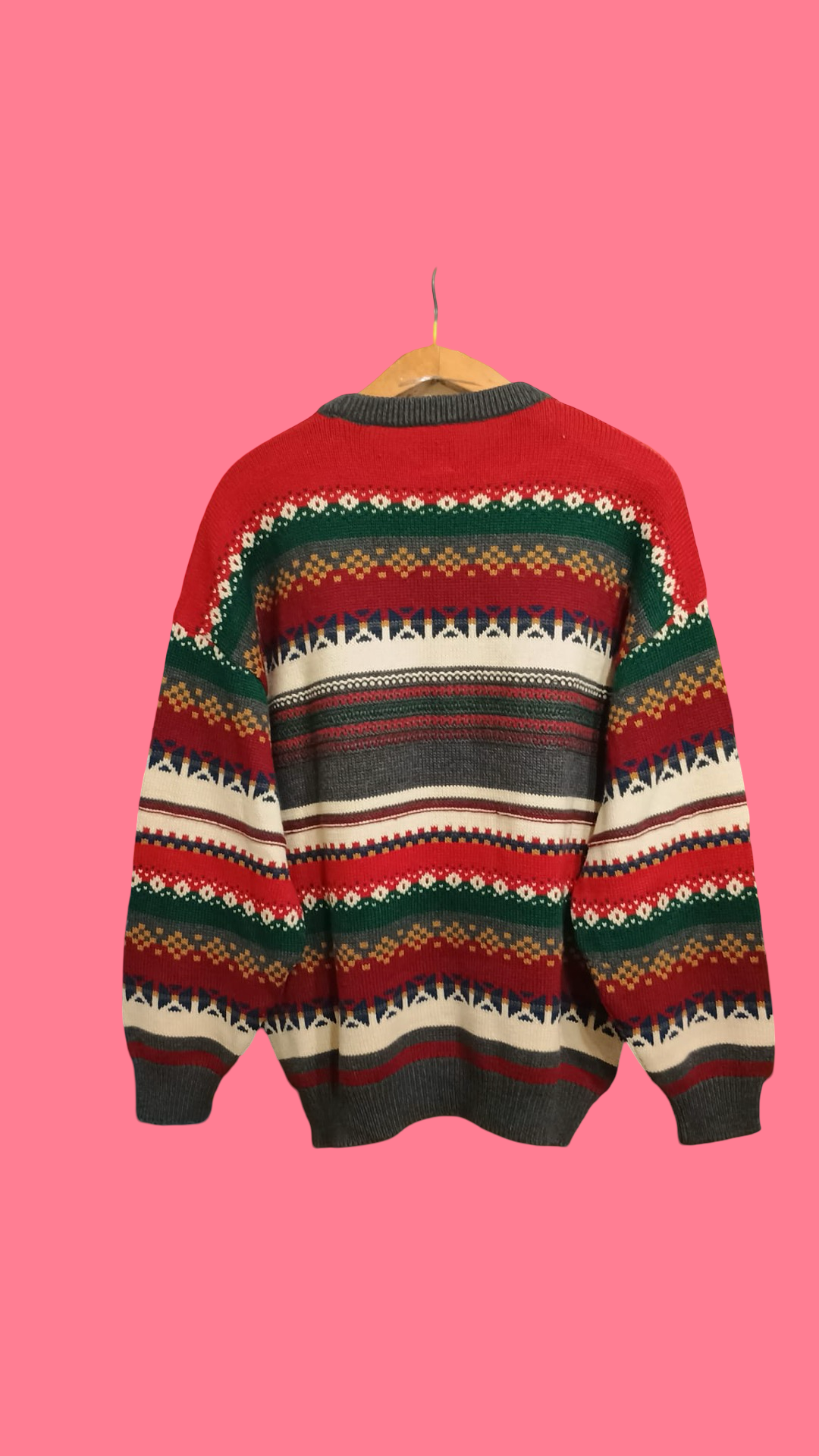 Vintage Multicolor Fantasy 90's Sweater Unisex Size L