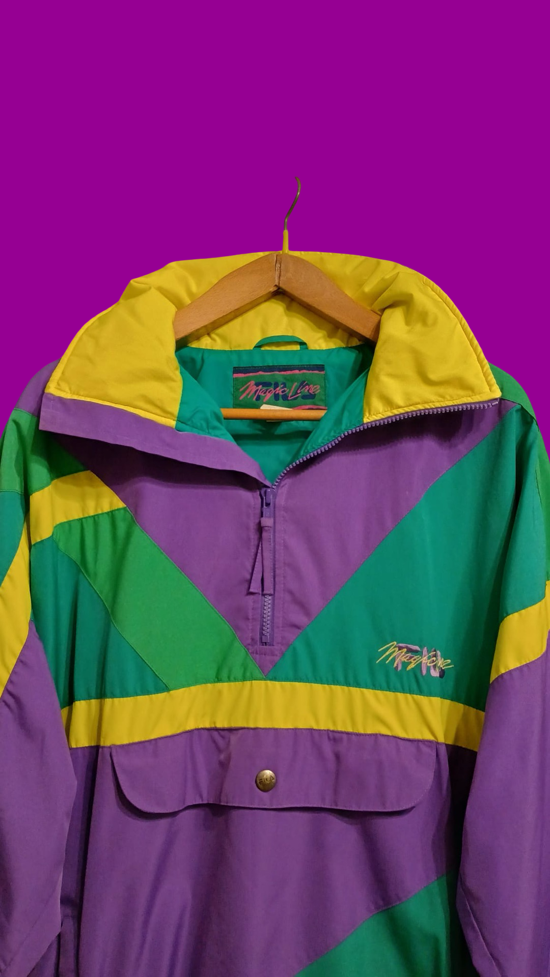Vintage Multicolor Fantasy 90's Fila Soft Jacket Unisex Size XXL