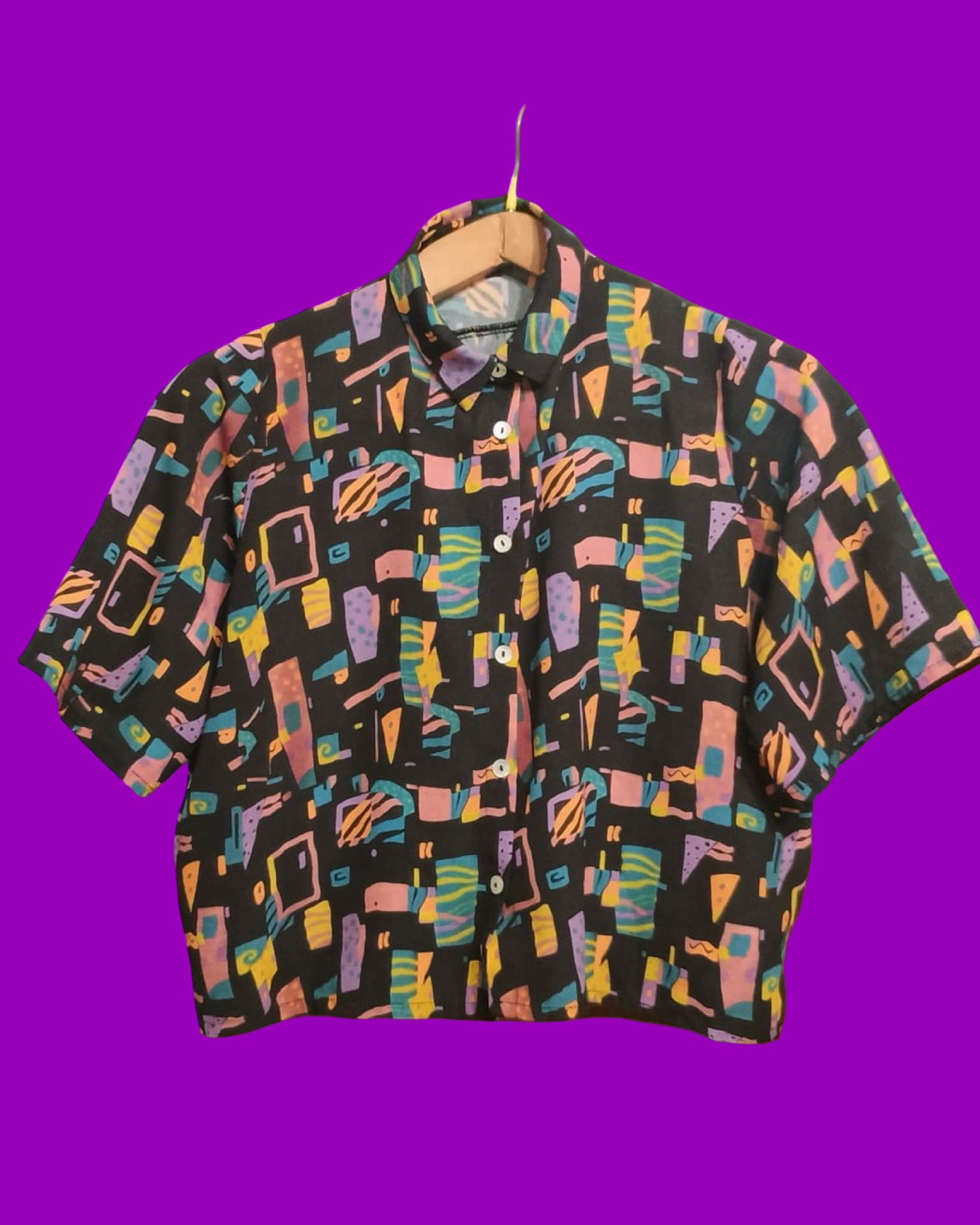 Vintage Multicolor Fantasy 90's Shirt Woman Size S