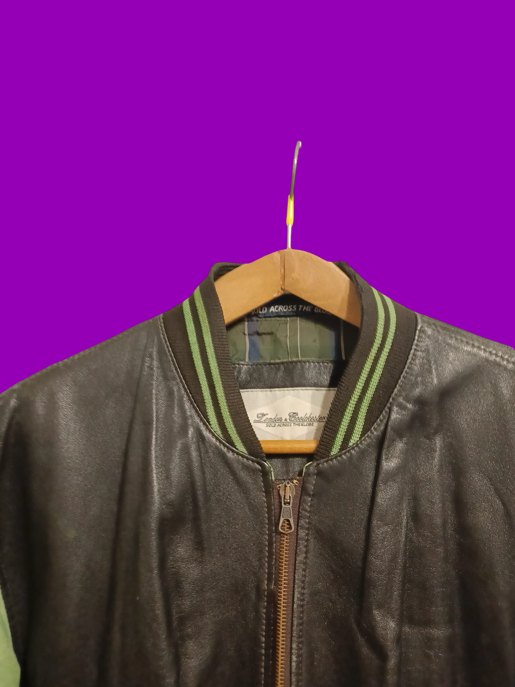 Vintage Brown 90's Spring Leather Jacket Unisex Size M