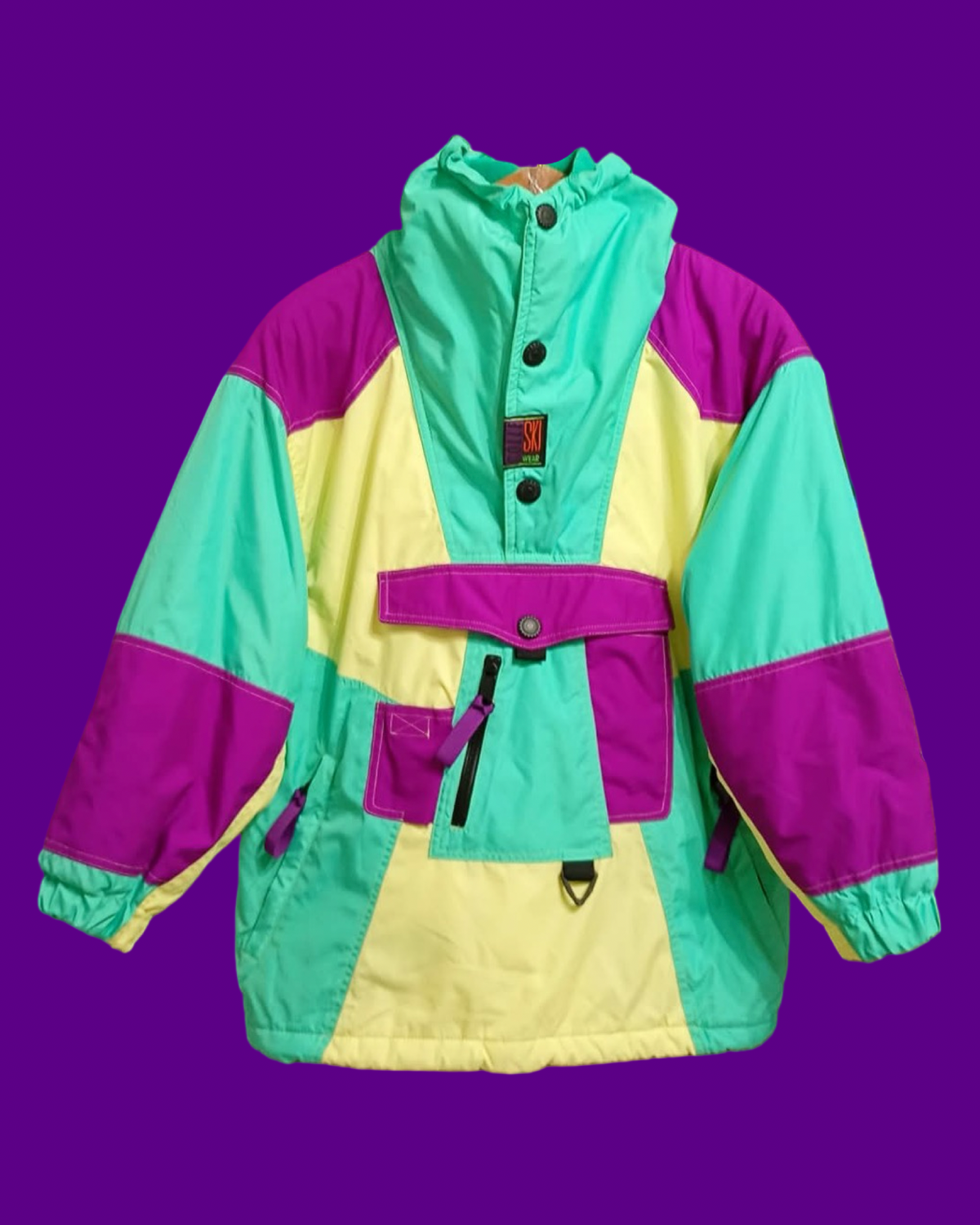 Vintage Multicolor Fantasy 90's Rare Snow Jacket Unisex Size M