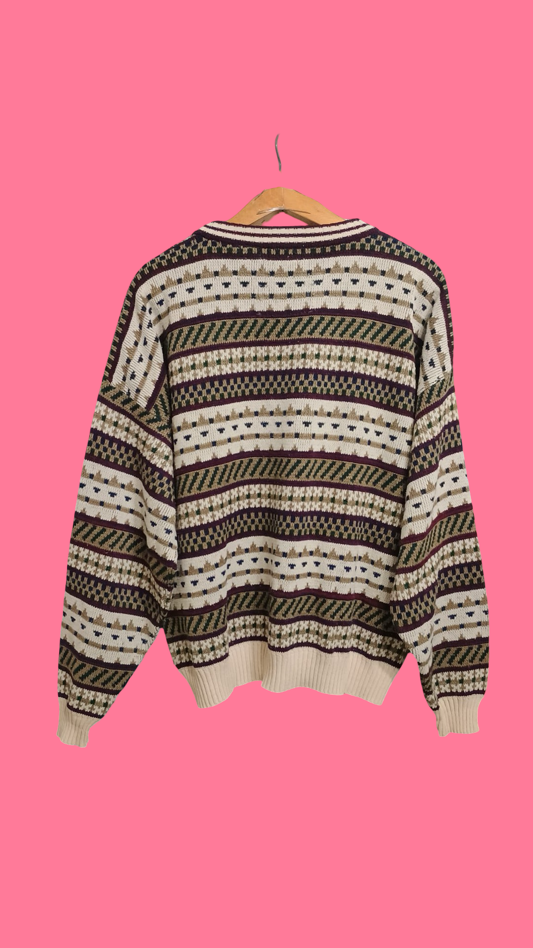 Vintage Multicolor Fantasy 90's Sweater Unisex Size XL