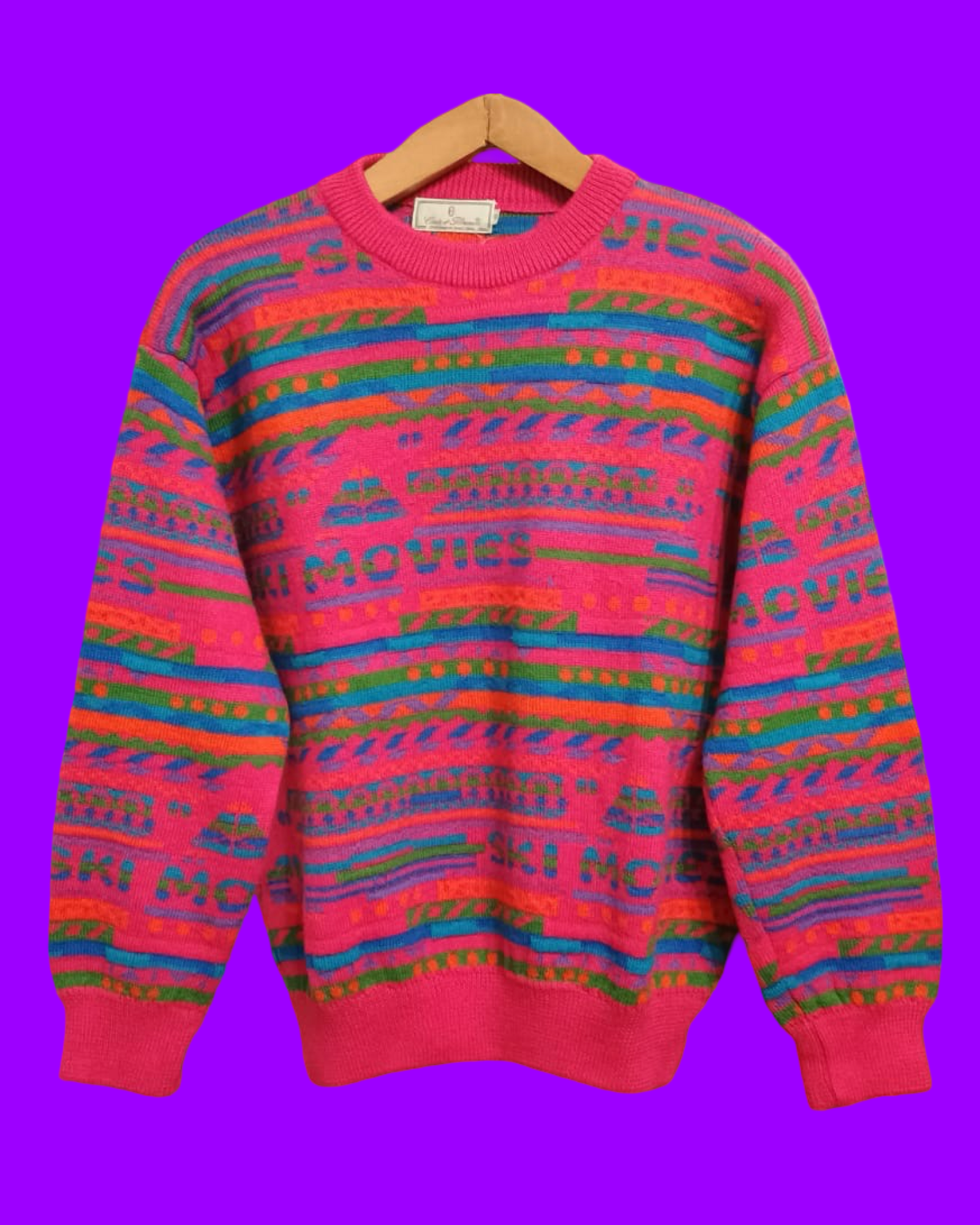Vintage Multicolor Fantasy 90's Conte of Florence Sweater Woman Size S
