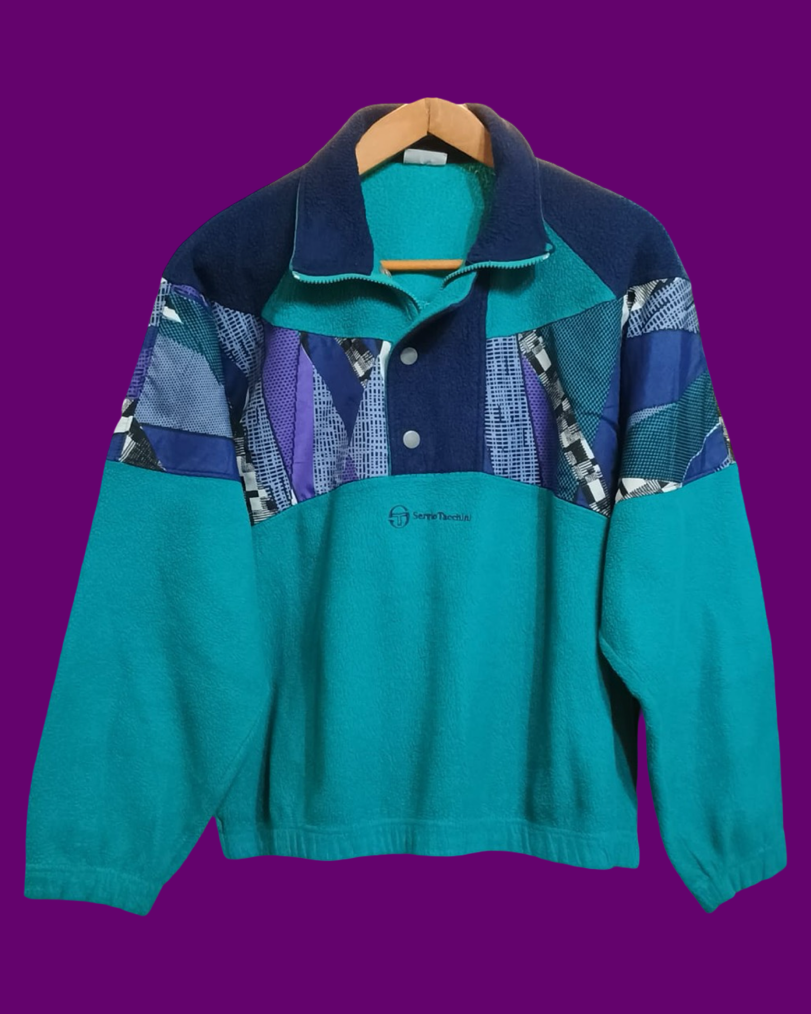 Vintage Multicolor Fantasy 90's Sergio Tacchini Fleece Unisex Size L