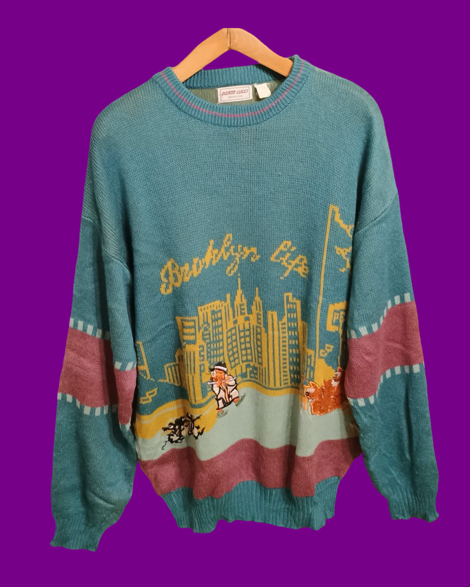 Vintage Multicolor Fantasy 90's Sweater Unisex Size XL