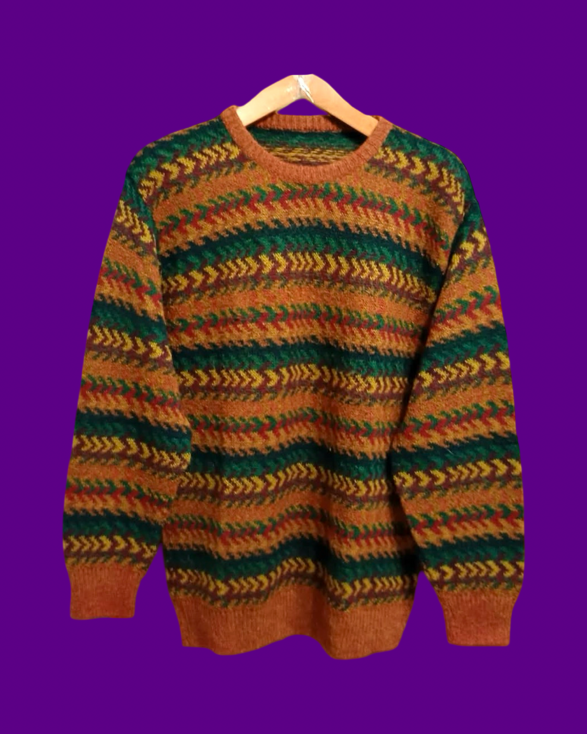 Vintage Multicolor Fantasy 90's Rare Sweater Unisex Size M
