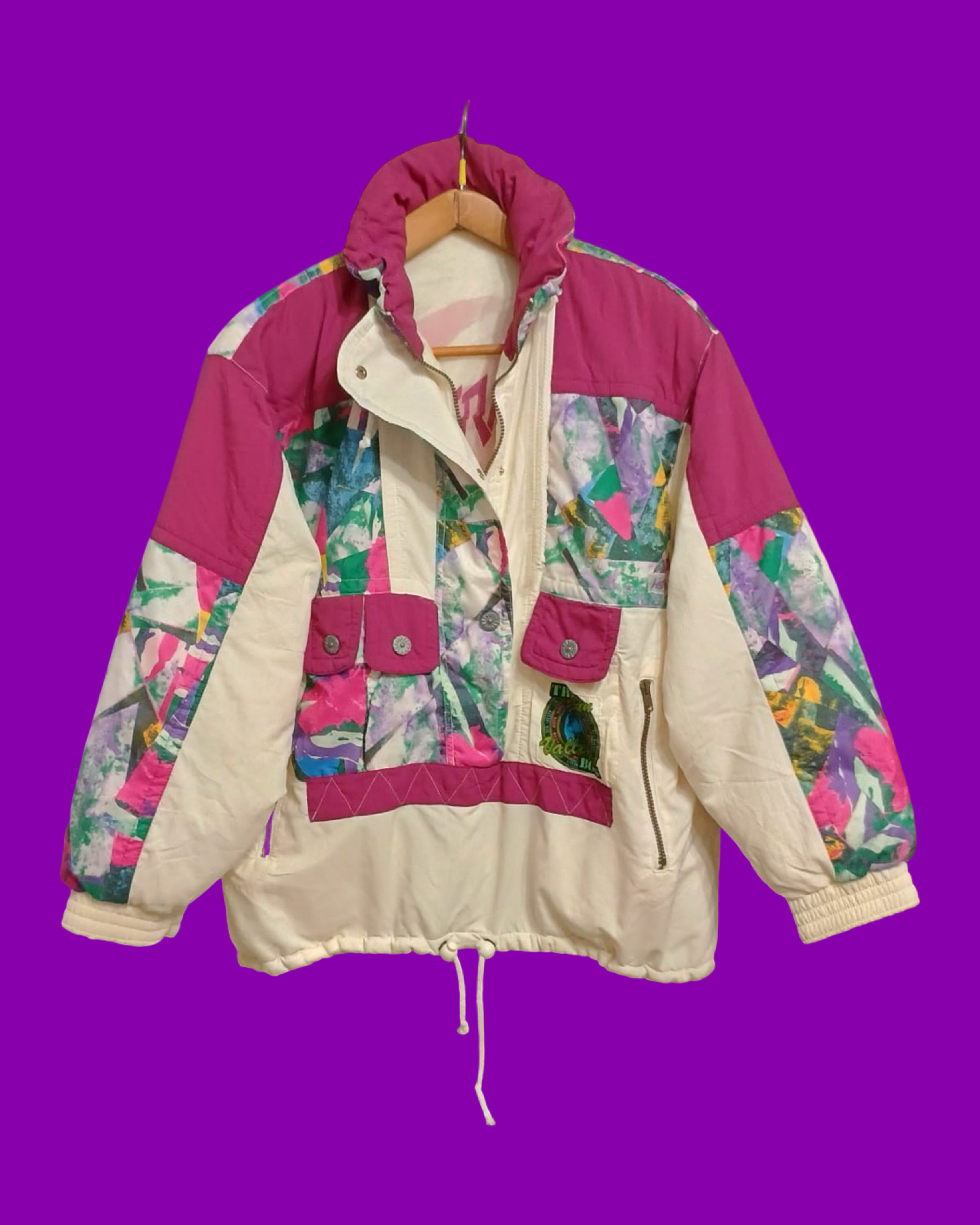 Vintage Multicolor Fantasy 90's Snow Jacket Woman Size M
