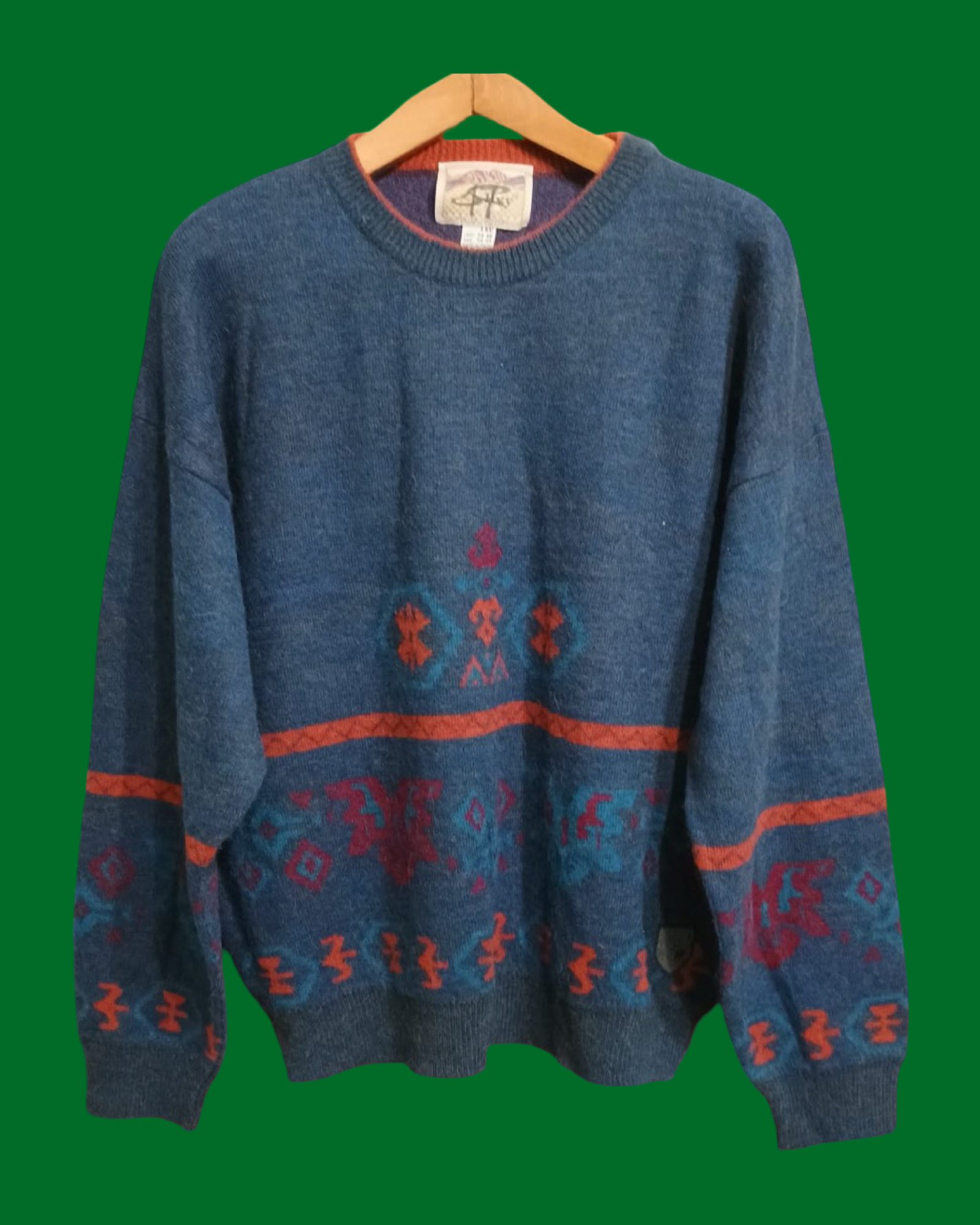 Vintage Multicolor Fantasy 90's Sweater Unisex Size L