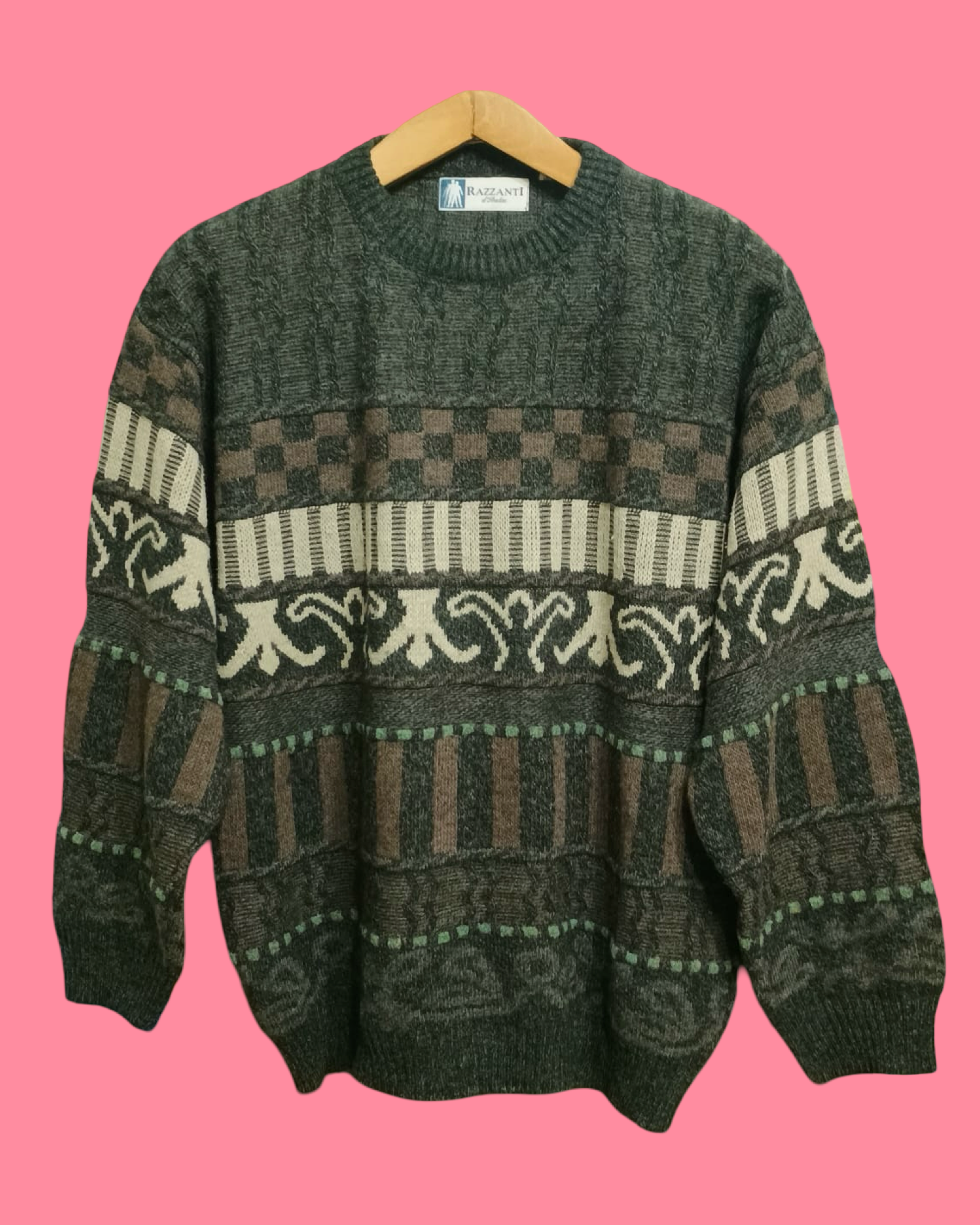 Vintage Multicolor Fantasy 90's Sweater Unisex Size M
