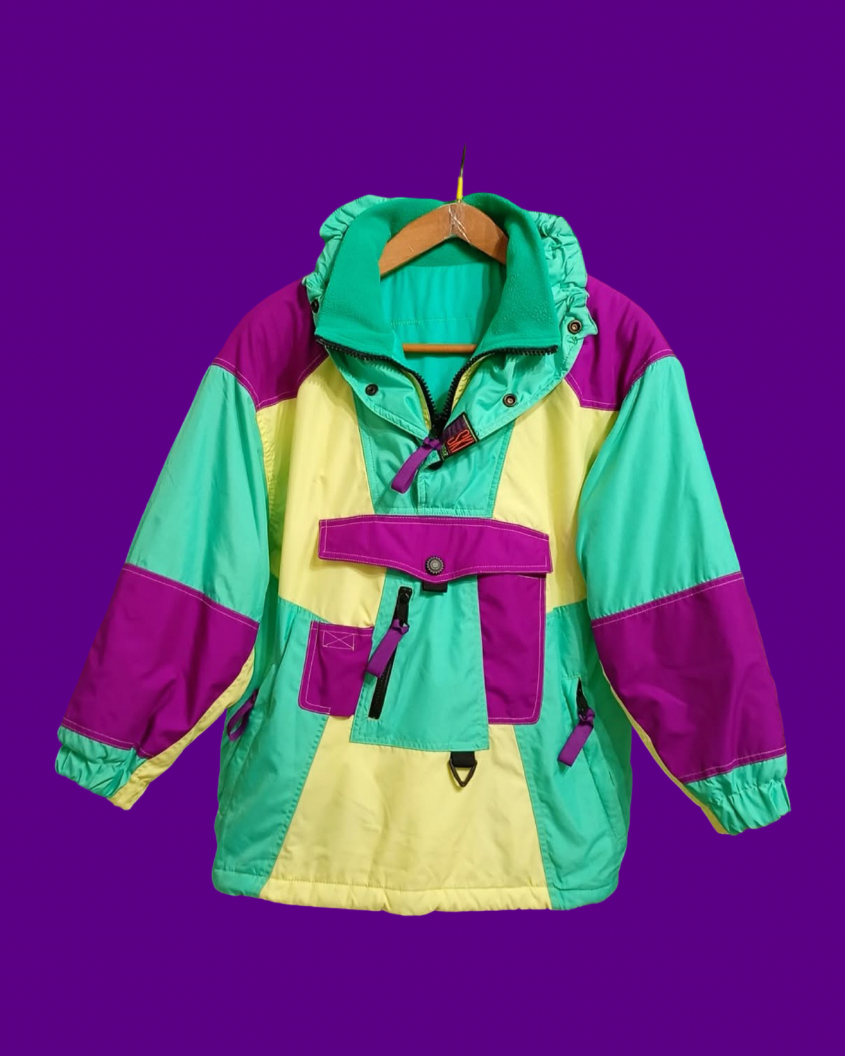 Vintage Multicolor Fantasy 90's Rare Snow Jacket Unisex Size M
