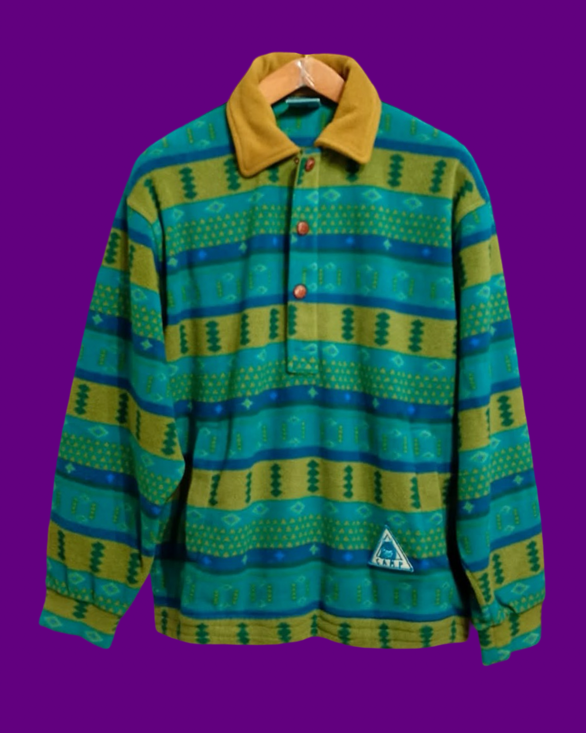Vintage Multicolor Fantasy 90's Fleece Unisex Size L