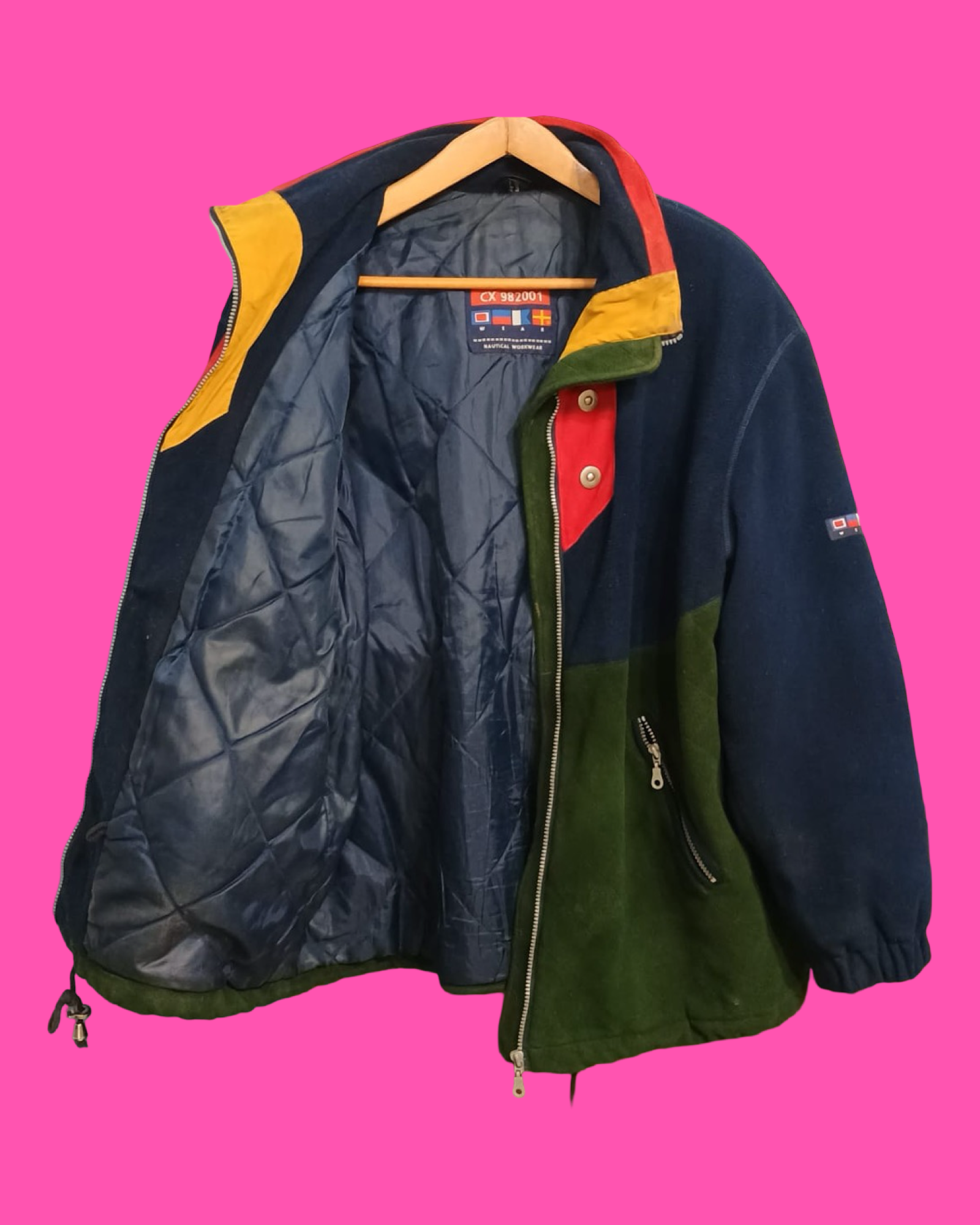 Vintage Multicolor Fantasy 90's Pile Jacket Sweatshirt Unisex Size XL