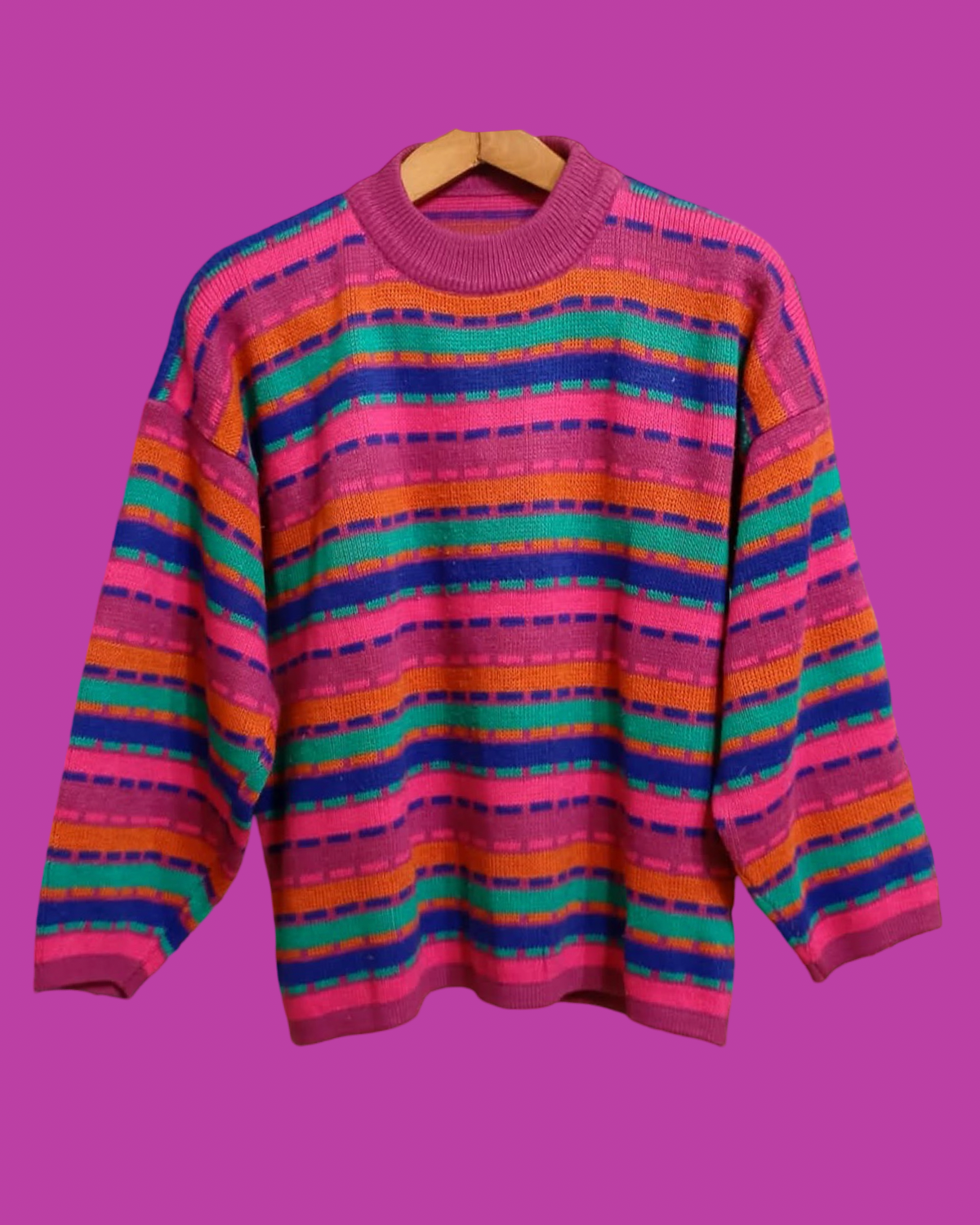 Vintage Multicolor Fantasy 90's Sweater Woman Size L