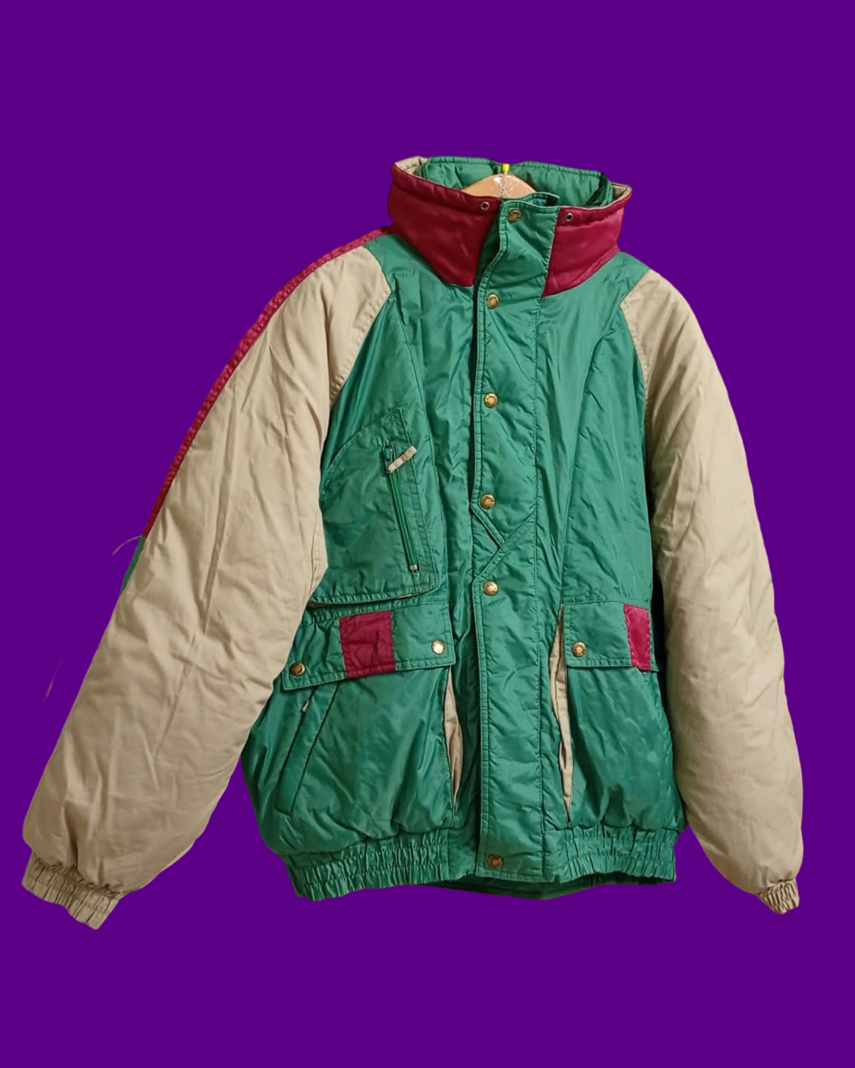 Vintage Multicolor Fantasy 90's Rare Snow Jacket Unisex Size L