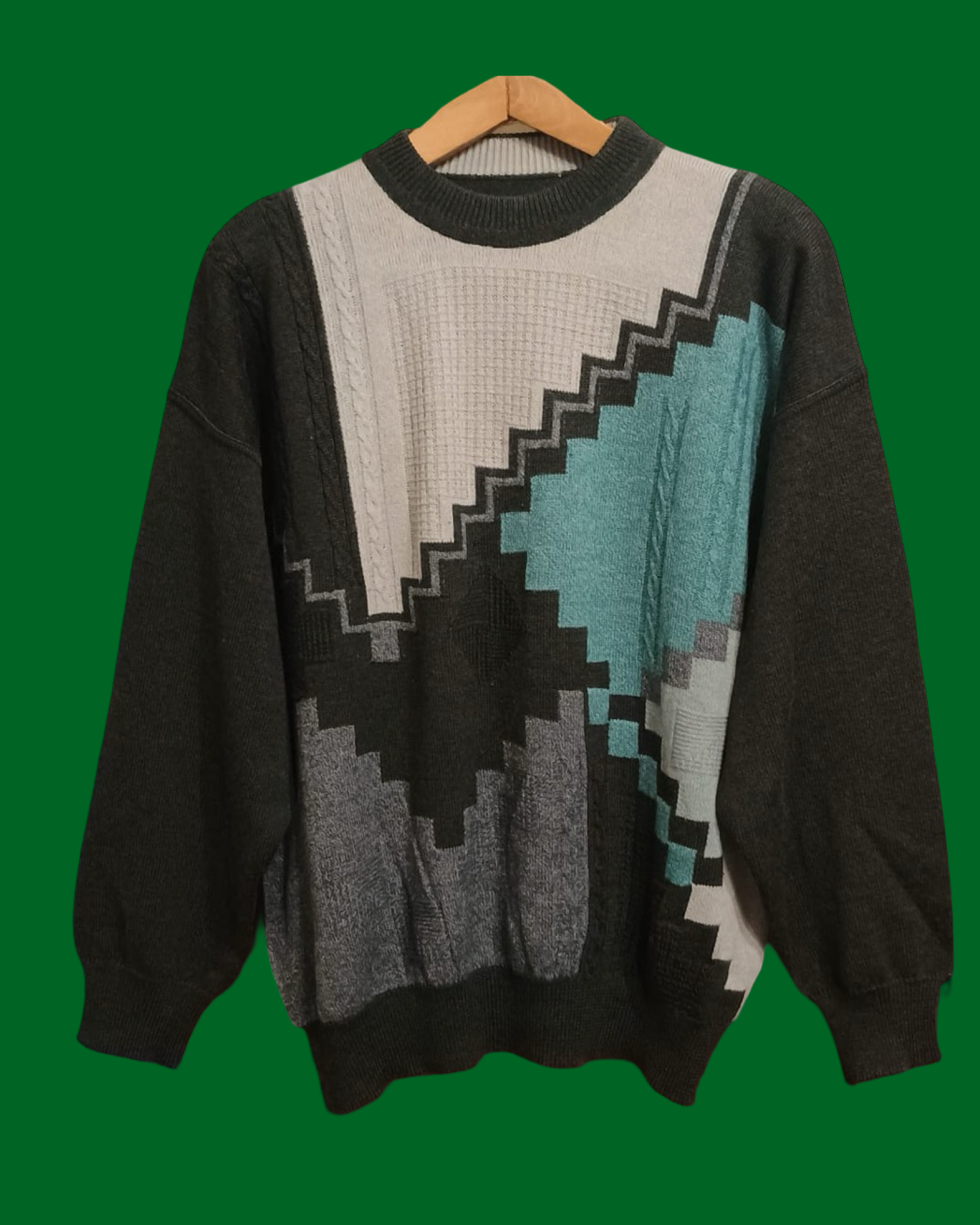 Vintage Multicolor Fantasy 90's Sweater Unisex Size L