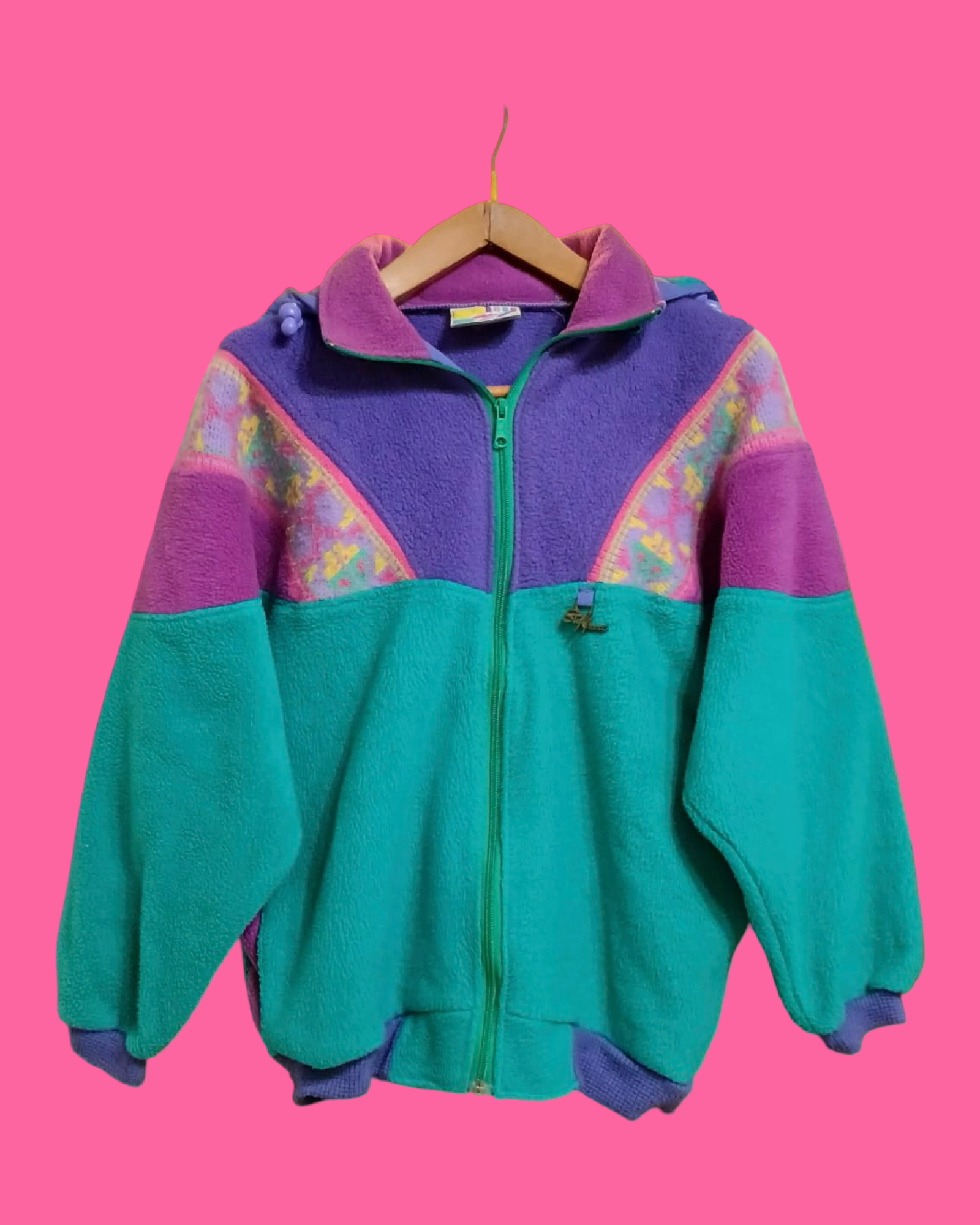 Vintage Multicolor Fantasy 90's Fleece Woman Size M