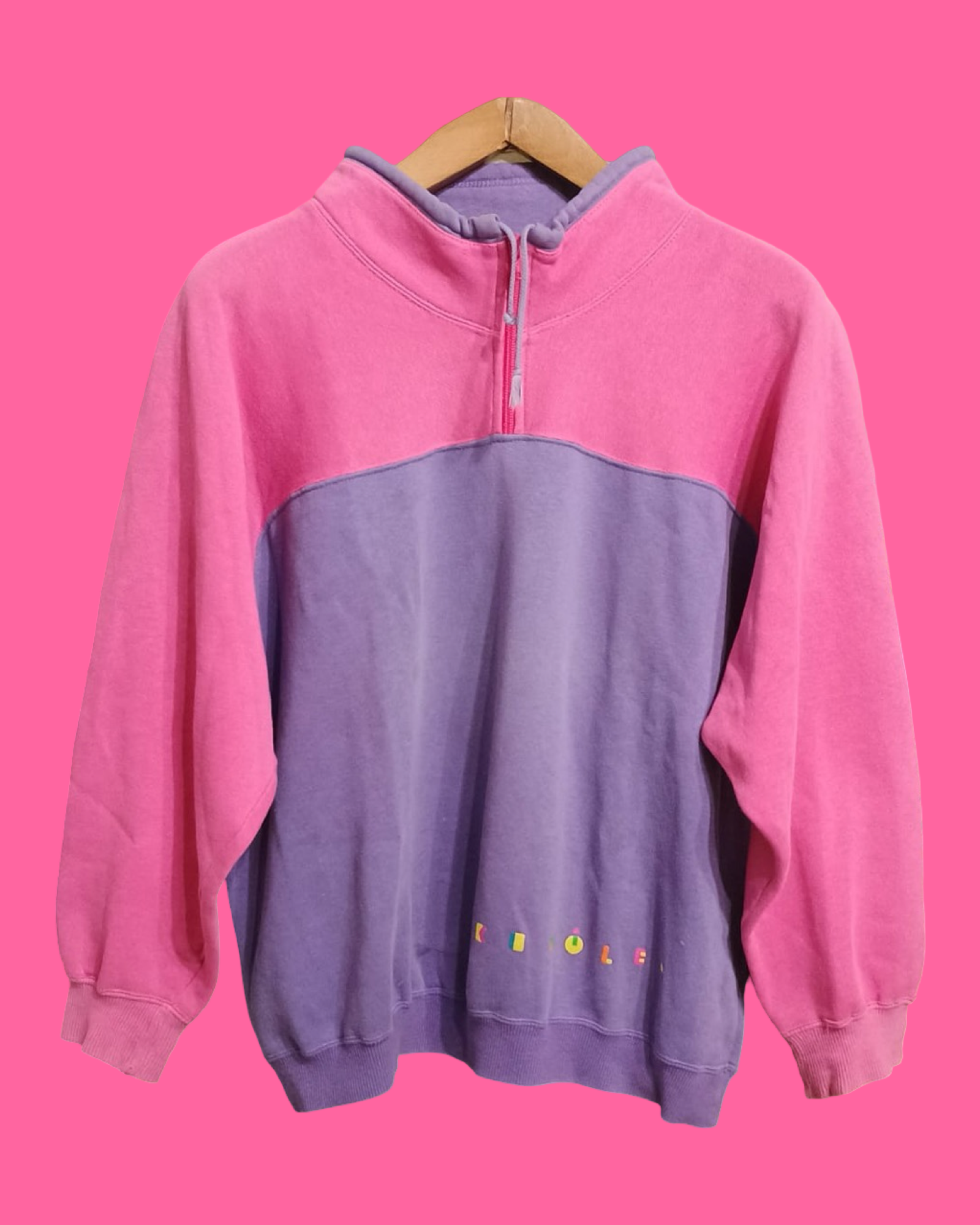 Vintage Multicolor Fantasy 90's Sweatshirt Woman Size M