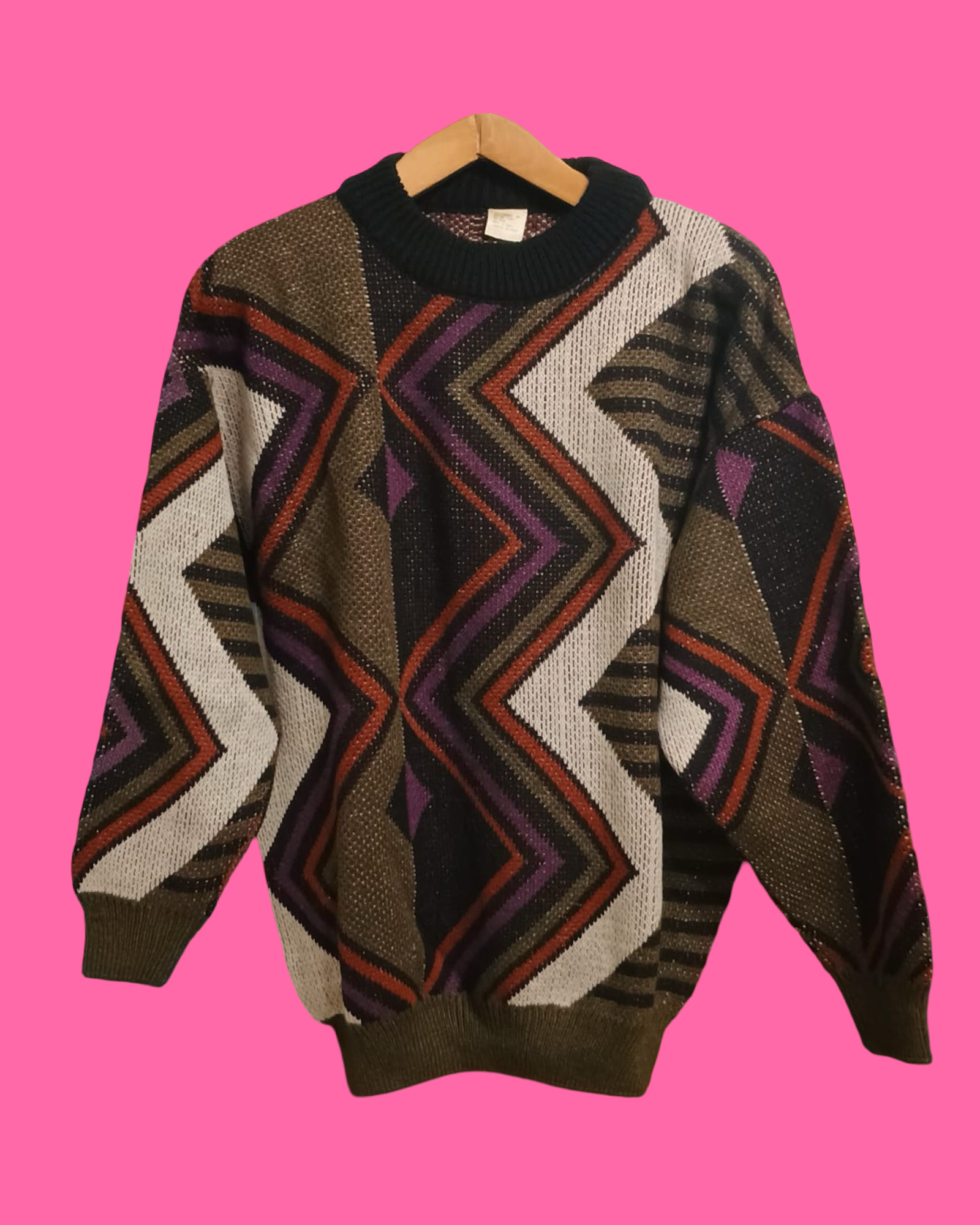 Vintage Multicolor Fantasy 90's Sweater Unisex Size L