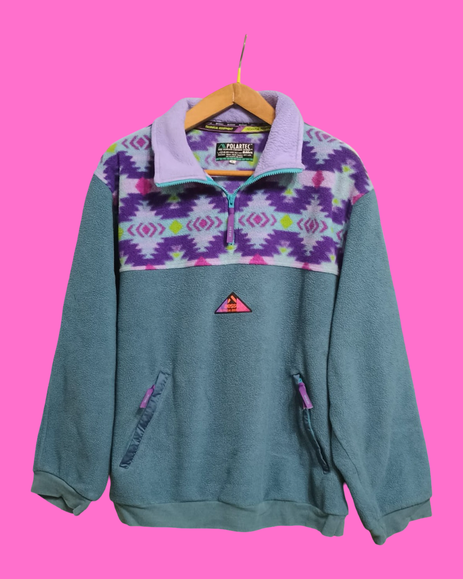 Vintage Multicolor Fantasy 90's Aesse Fleece Unisex Size L