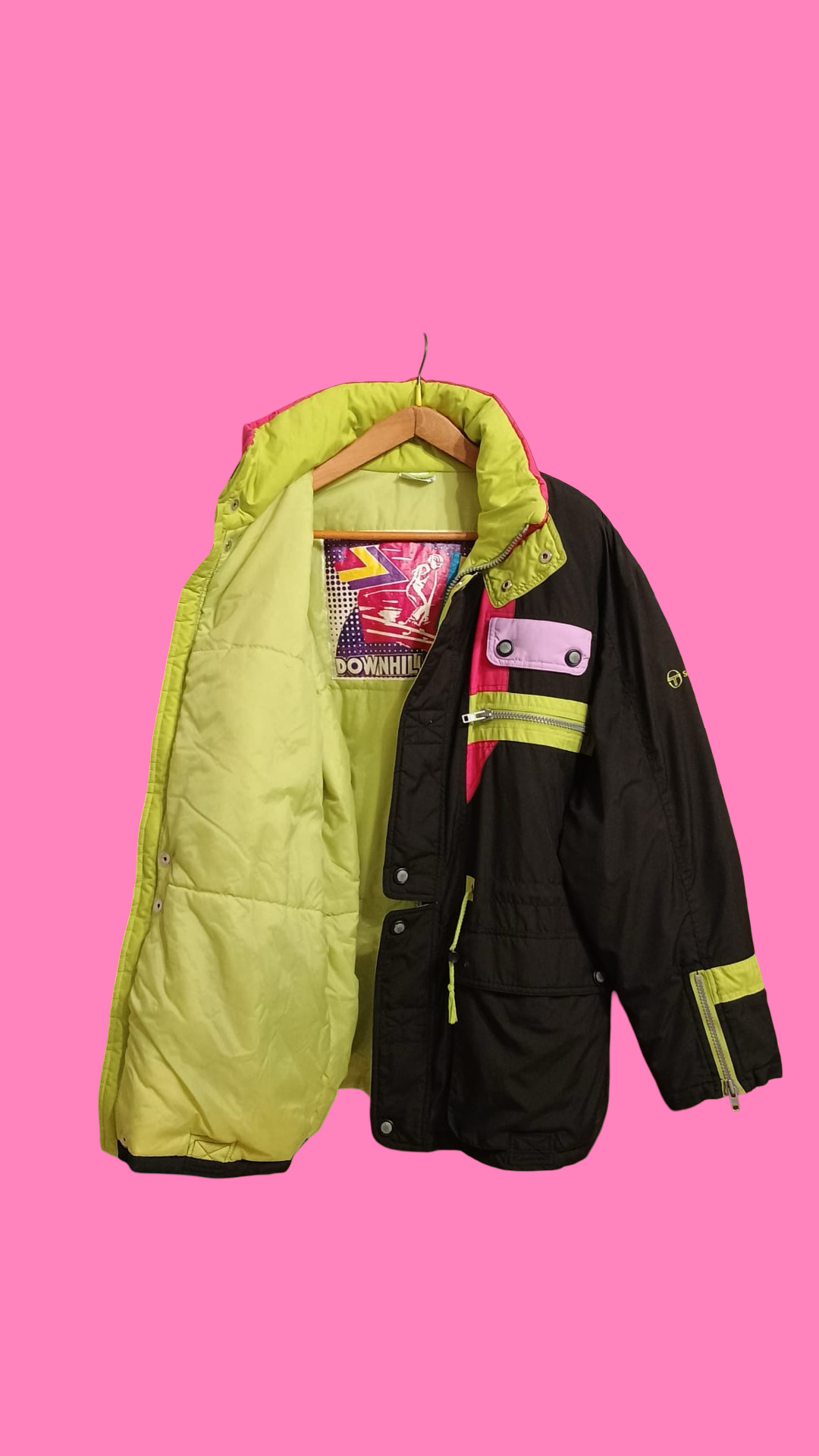 Vintage Multicolor Fantasy 90's Sergio Tacchini Snow Jacket Unisex Size L