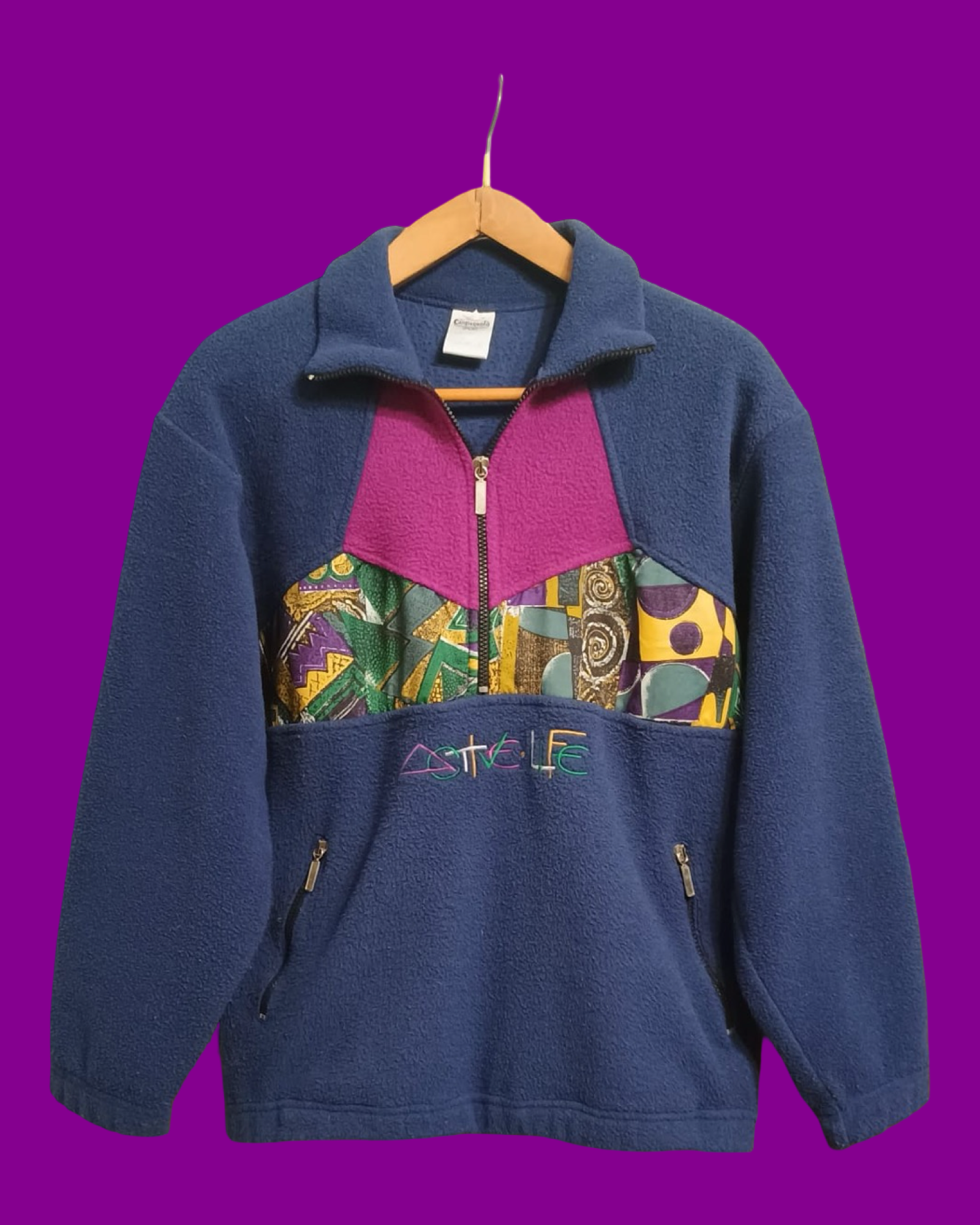 Vintage Multicolor Fantasy 90's Fleece Unisex Size S