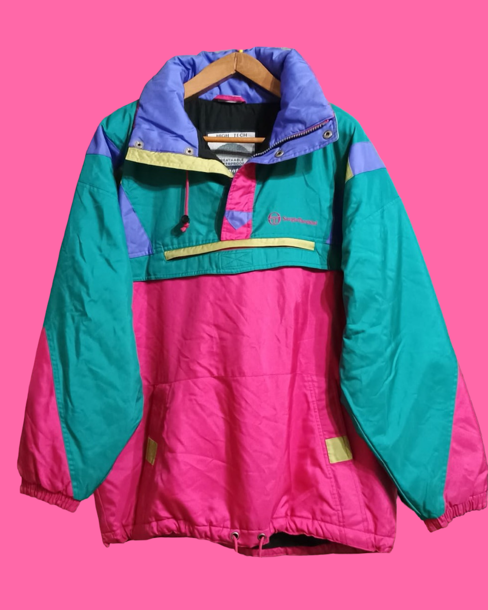 Vintage Multicolor Fantasy 90's Sergio Tacchini Snow Jacket Unisex Size XL