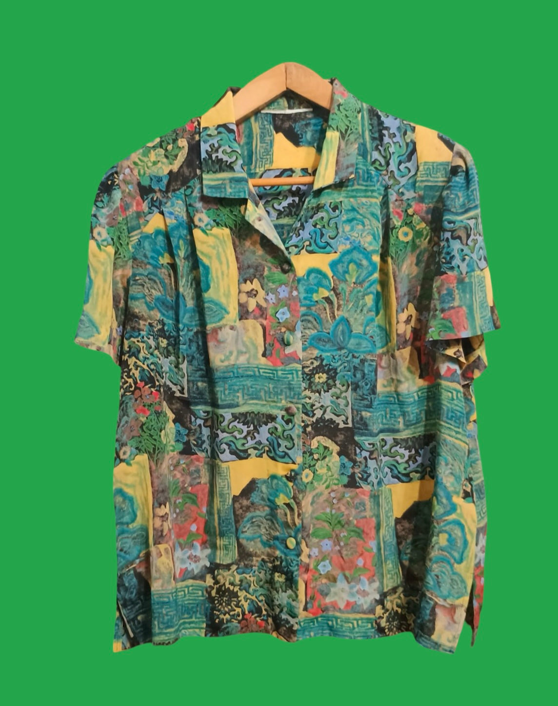 Vintage Multicolor Fantasy 90's Shirt Woman Size M