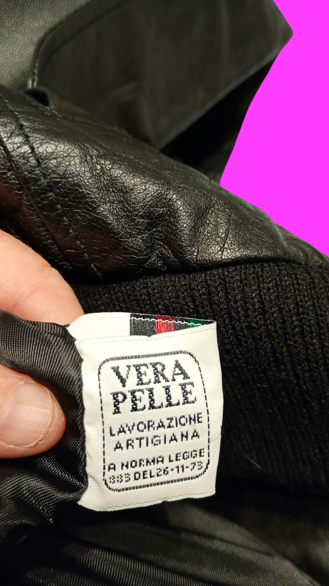 Vintage Black 90's Spring Leather Jacket Unisex Size L