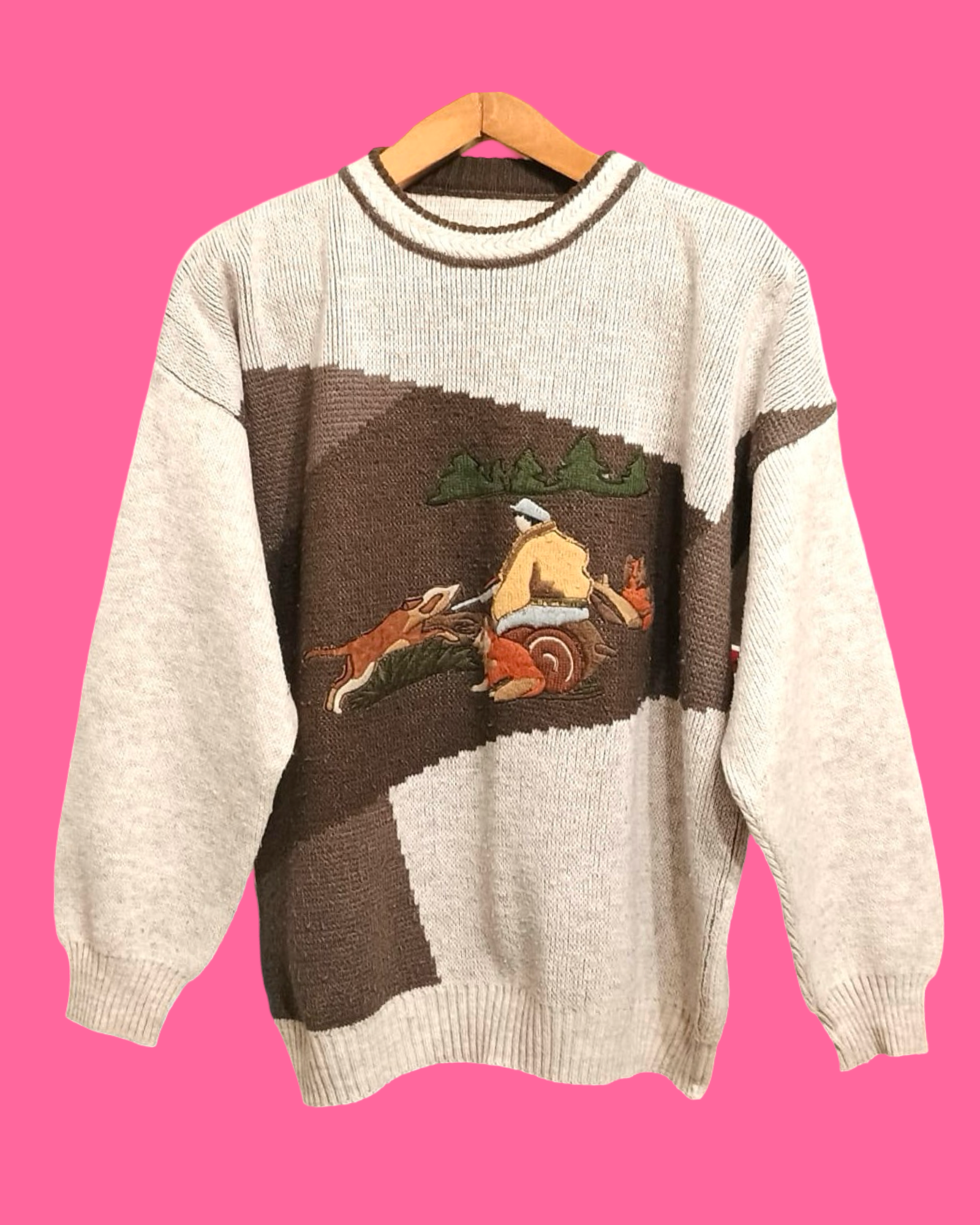 Vintage Multicolor Fantasy 90's Sweater Unisex Size L