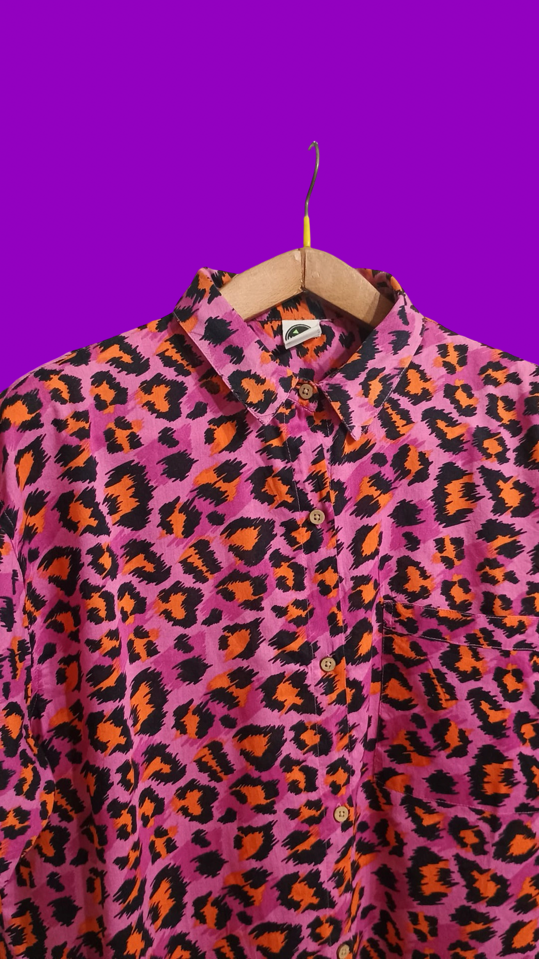 Vintage Multicolor Fantasy 90's Shirt Woman Size L