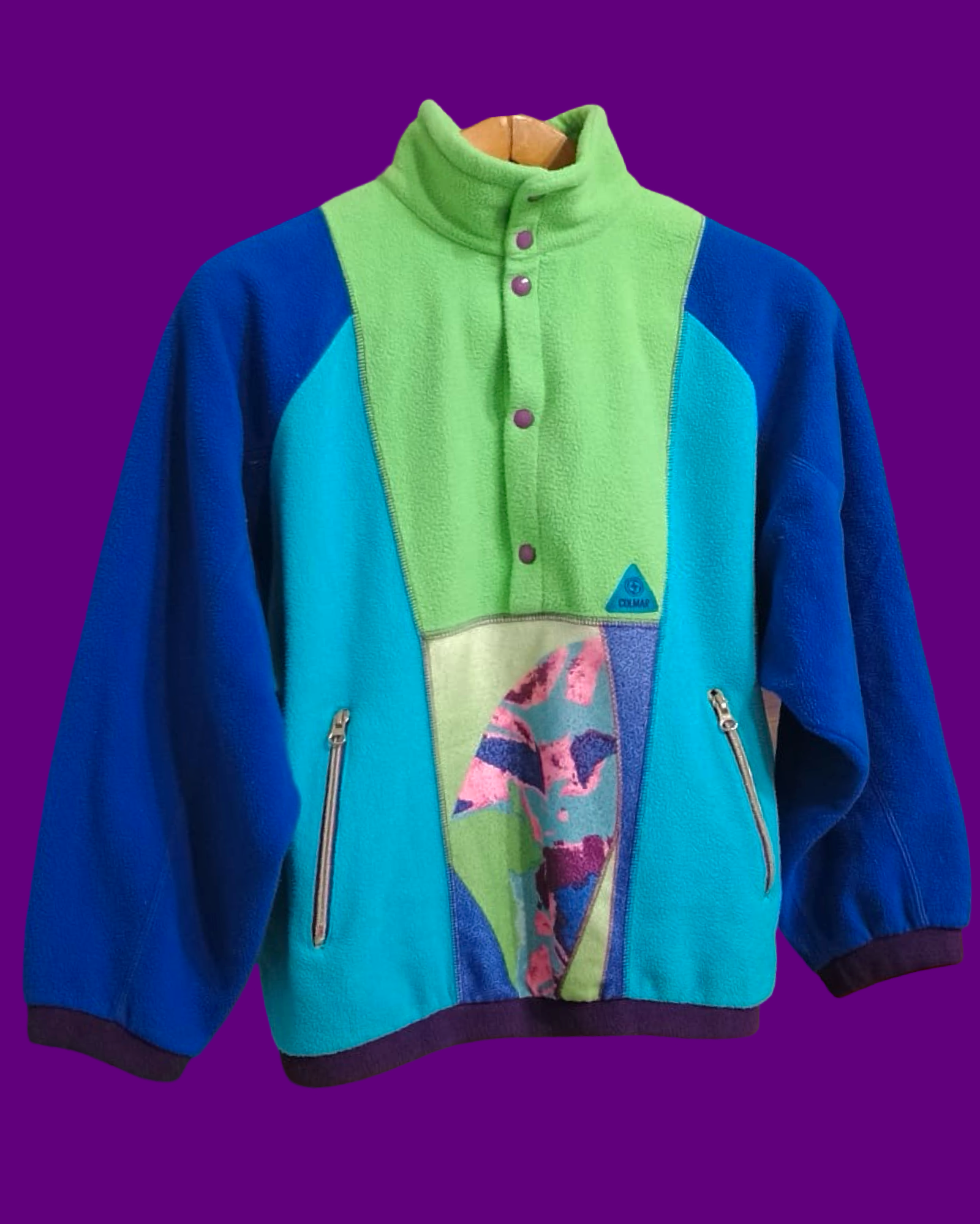 Vintage Colmar Multicolor Fantasy 90's Sweatshirt Woman Size S