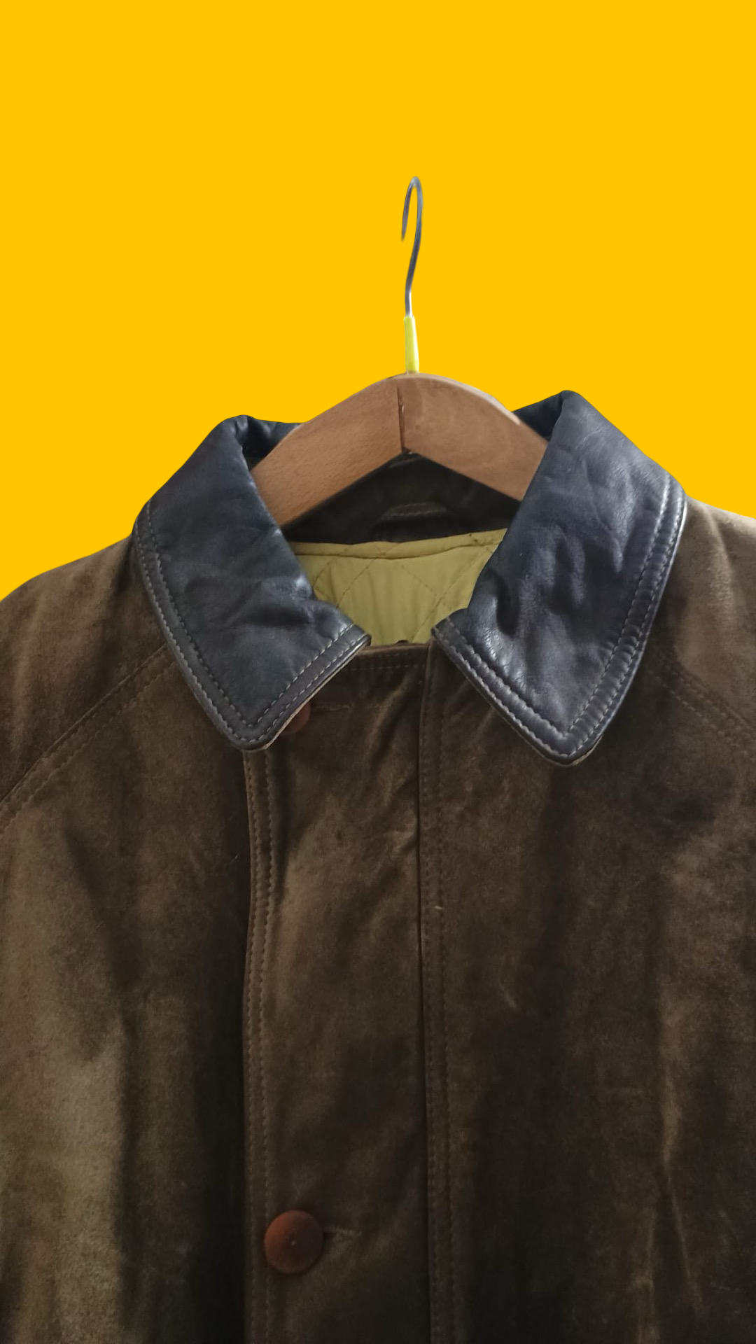 Vintage Brown Fantasy 90's Winter Leither Montgomery Unisex Size XL